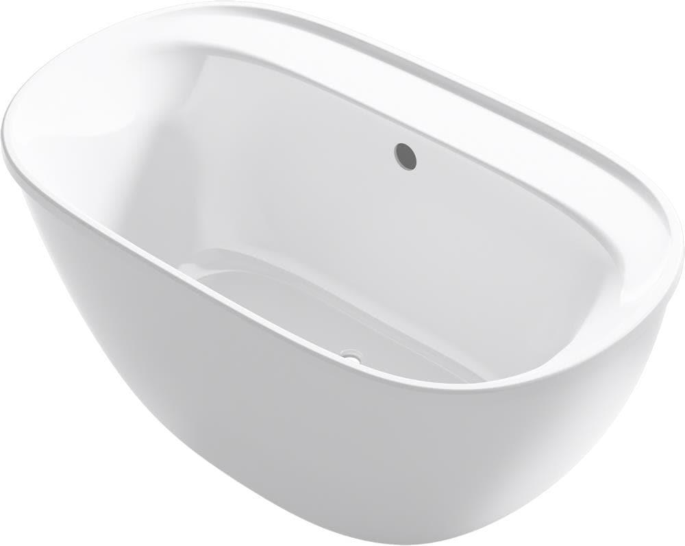 Spectacle 60.19'' x 34.25'' Freestanding Soaking Acrylic Bathtub