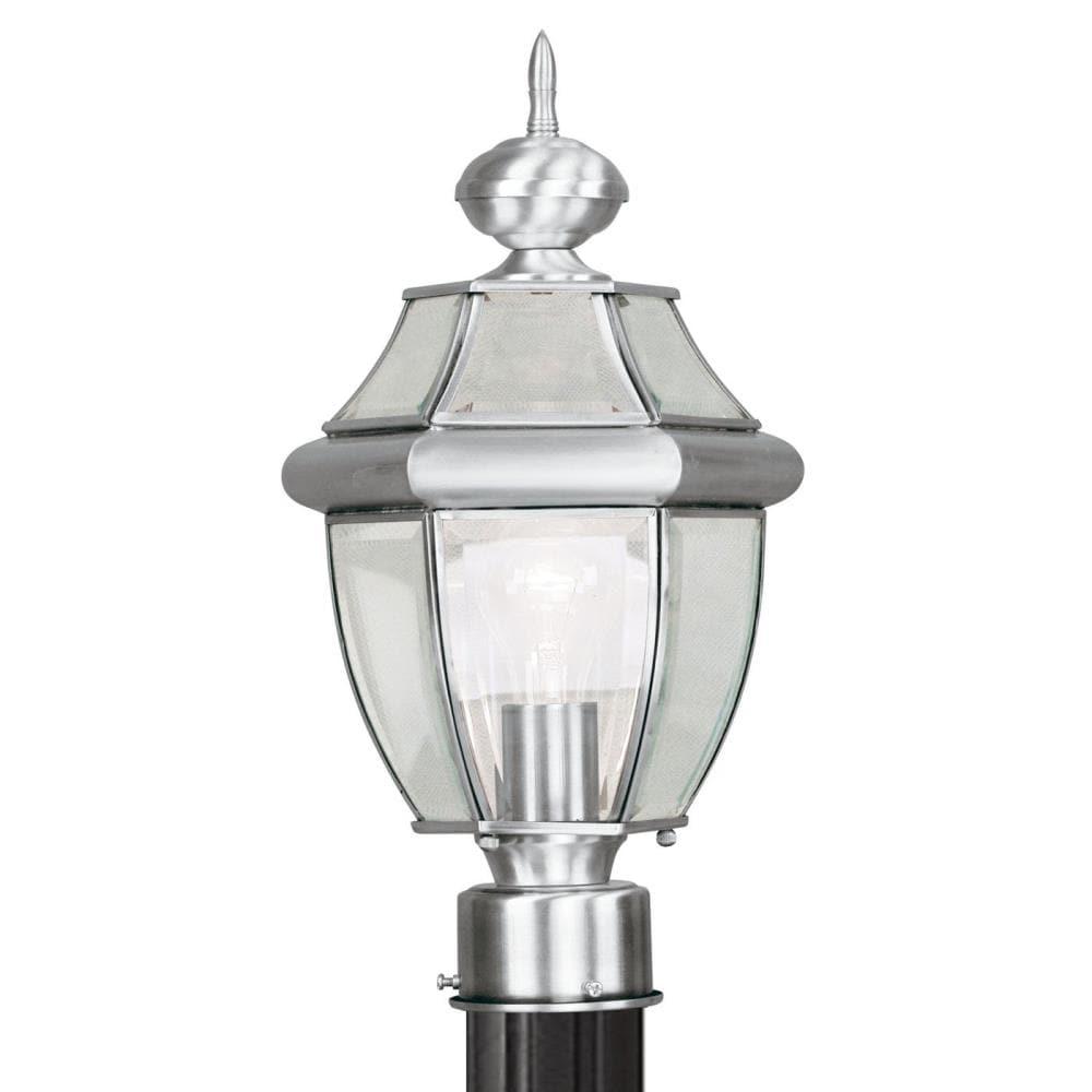 Lighting Lumens Outdoor Post Lantern Pendant Lighting Fixture - with Clear Glass Shade