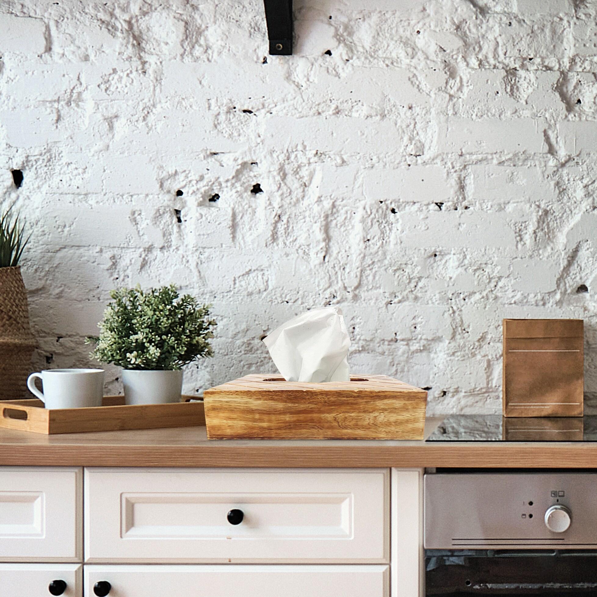 Vintiquewise Modern Decorative Paper Facial Tissue Box Holder for Kitchen, Dining Room, and Office