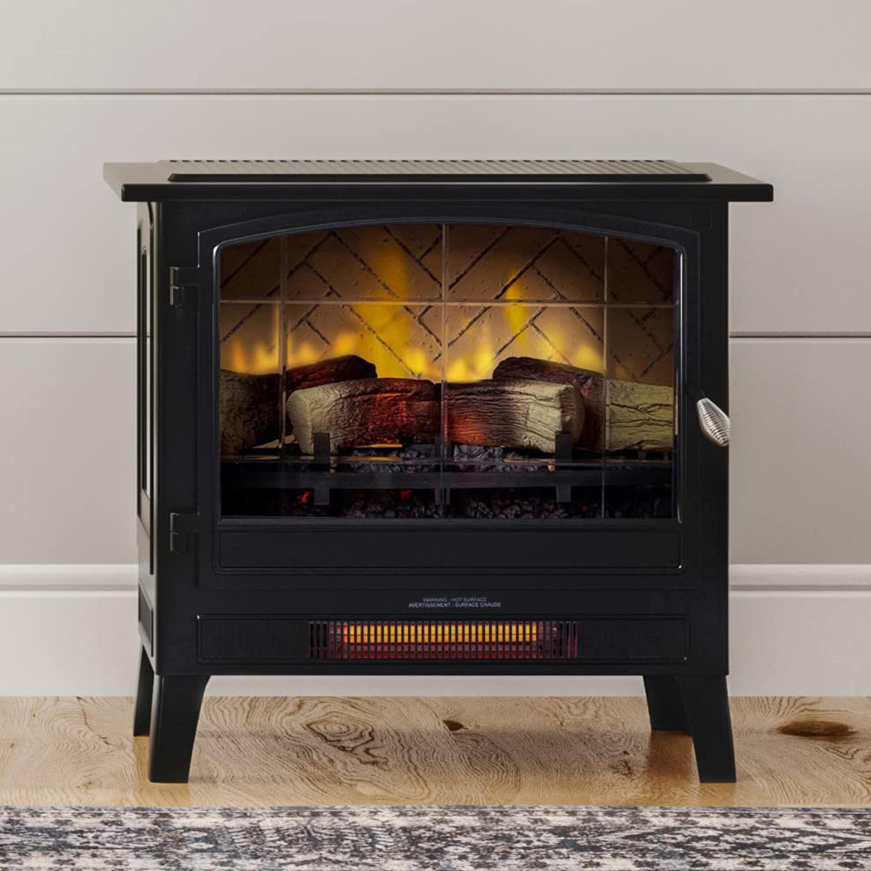 Country Living Smart Infrared Electric Fireplace Stove Heater, Alexa and Google Home Compatible