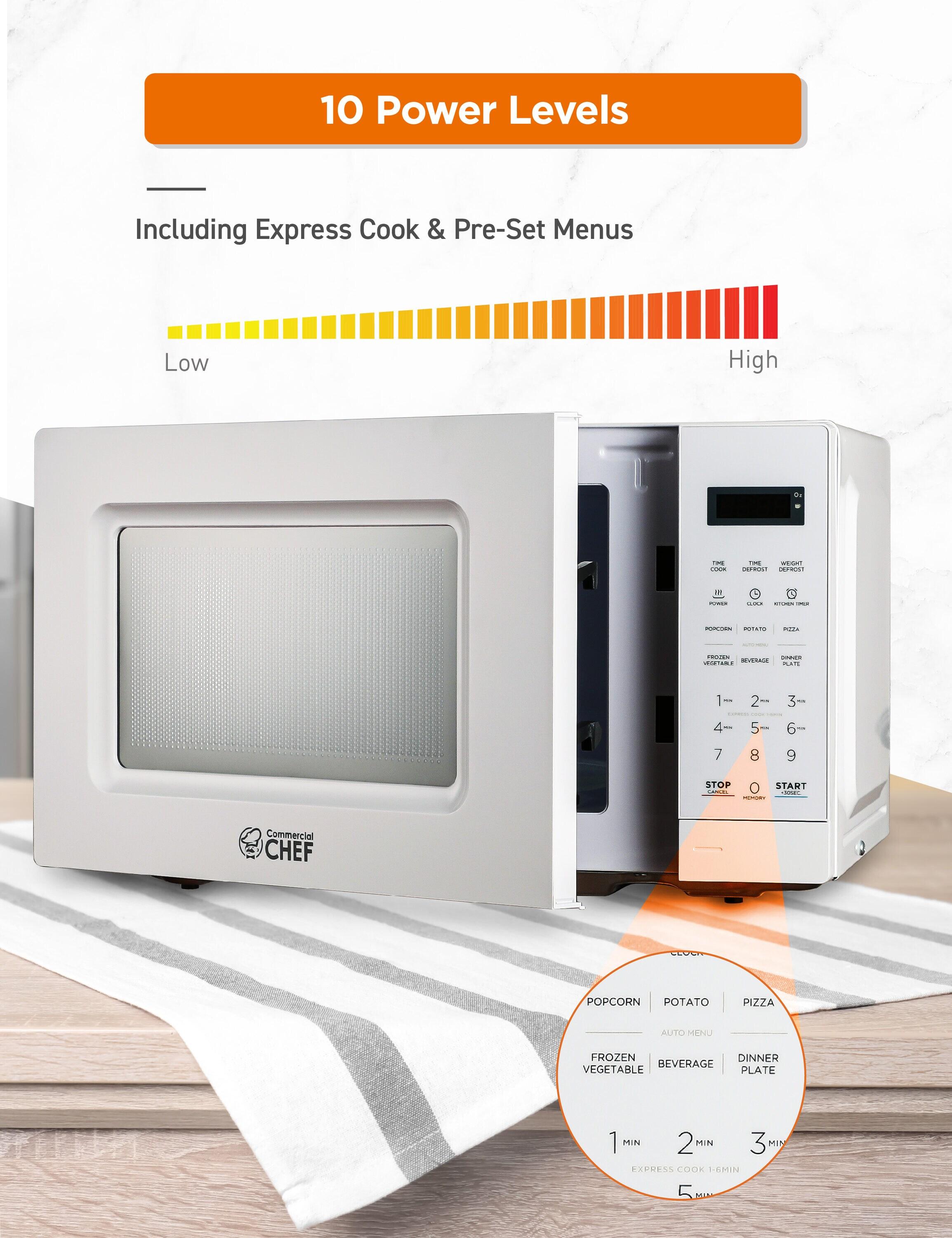 Commercial Chef 0.7 Cubic Feet 700 Watt Countertop Microwave