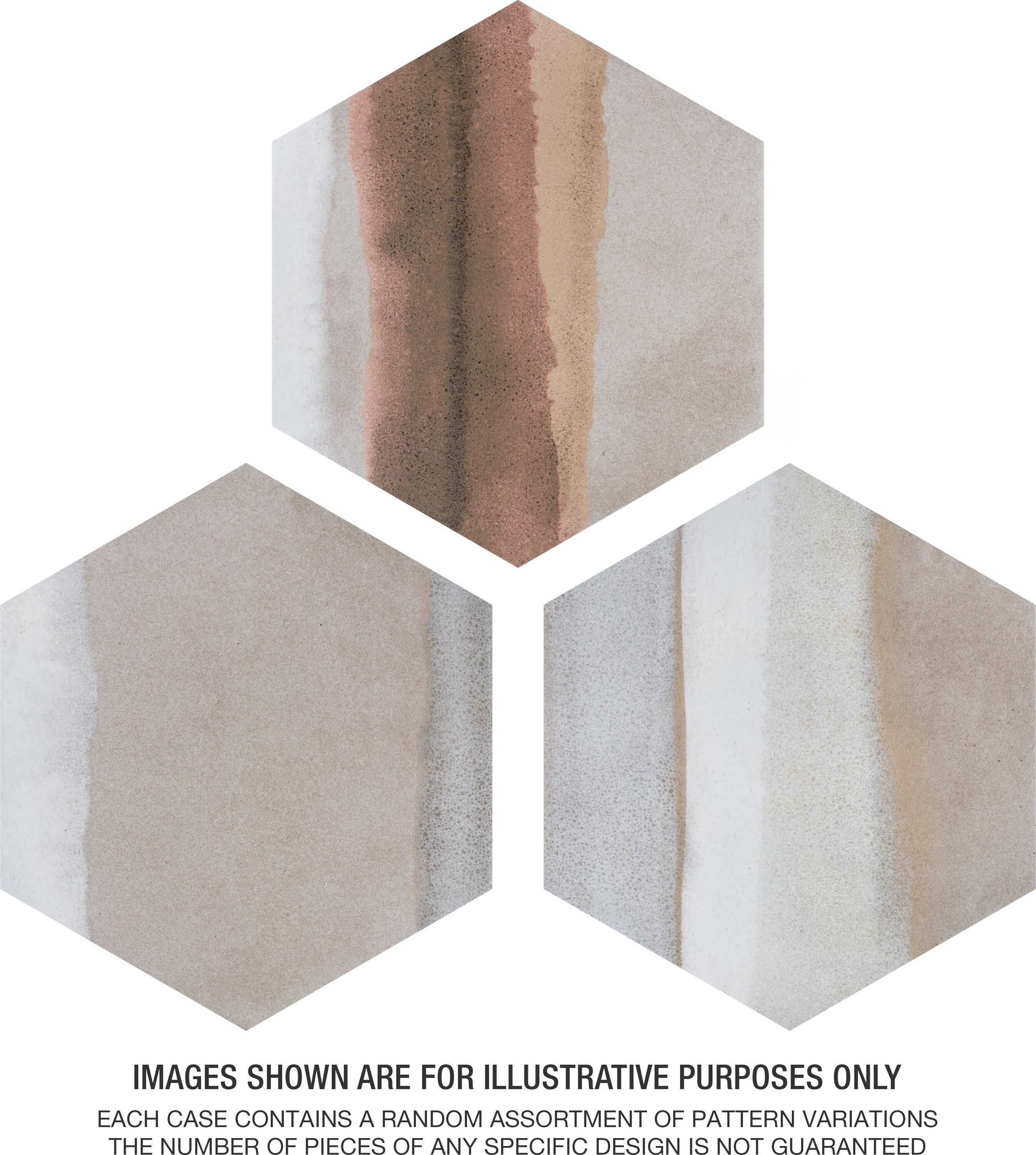 Matter Hex Canvas 8' x 9' Stone Look Wall & Floor Tile