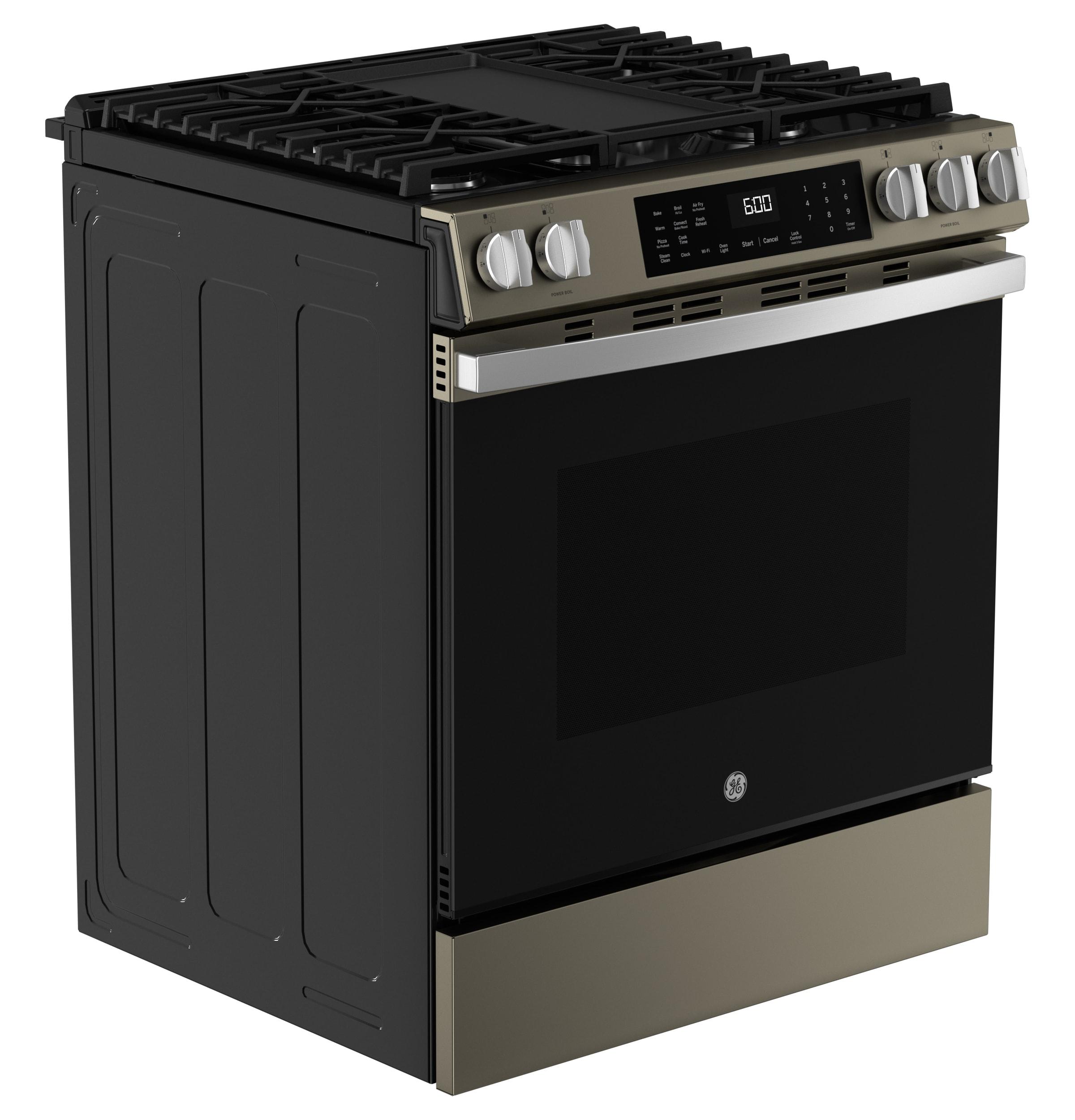 GE 30" Slide-In Front-Control Convection Gas Range