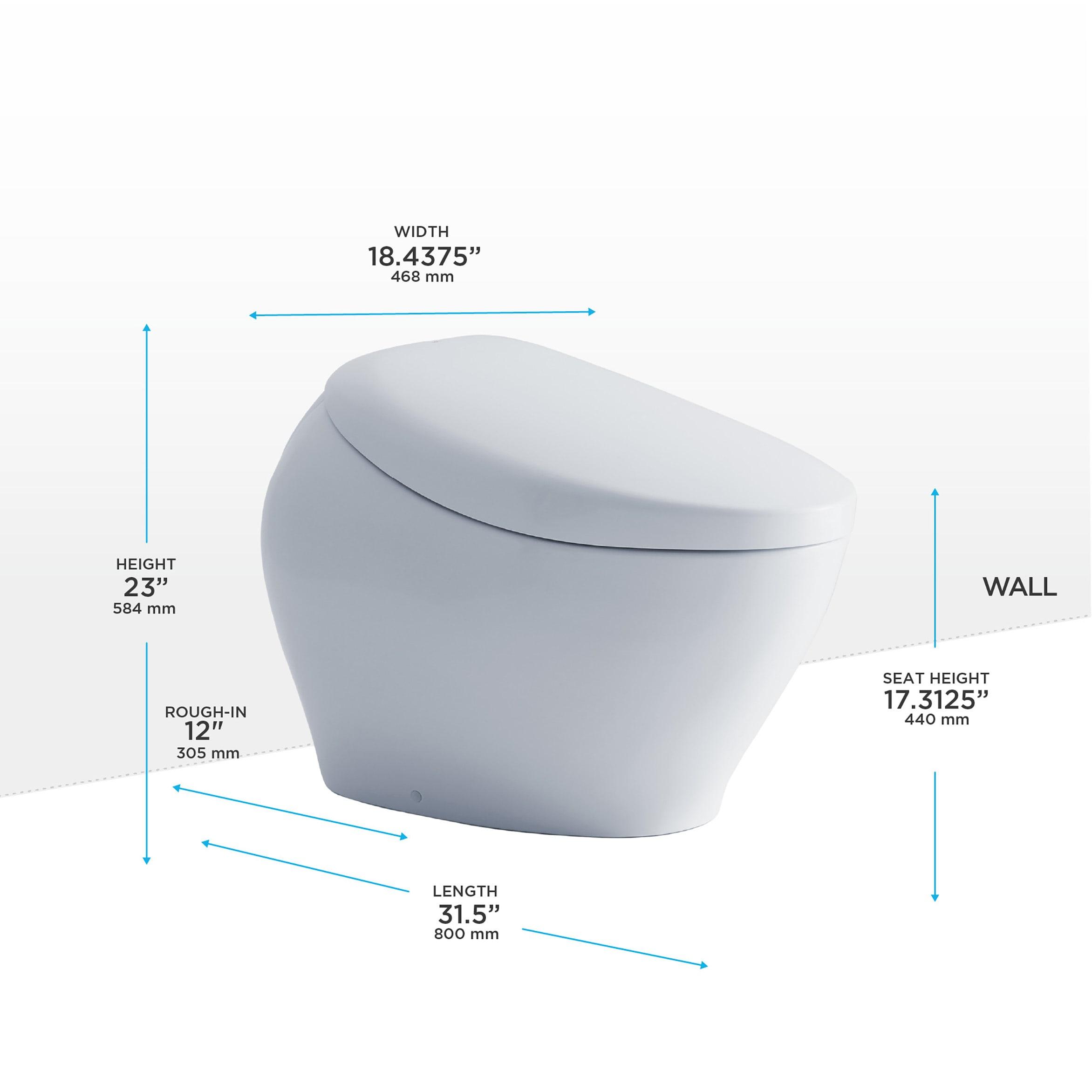 Neorest® Elongated Floor Mounted Bidet Toilet (Seat Included) 141 Lbs