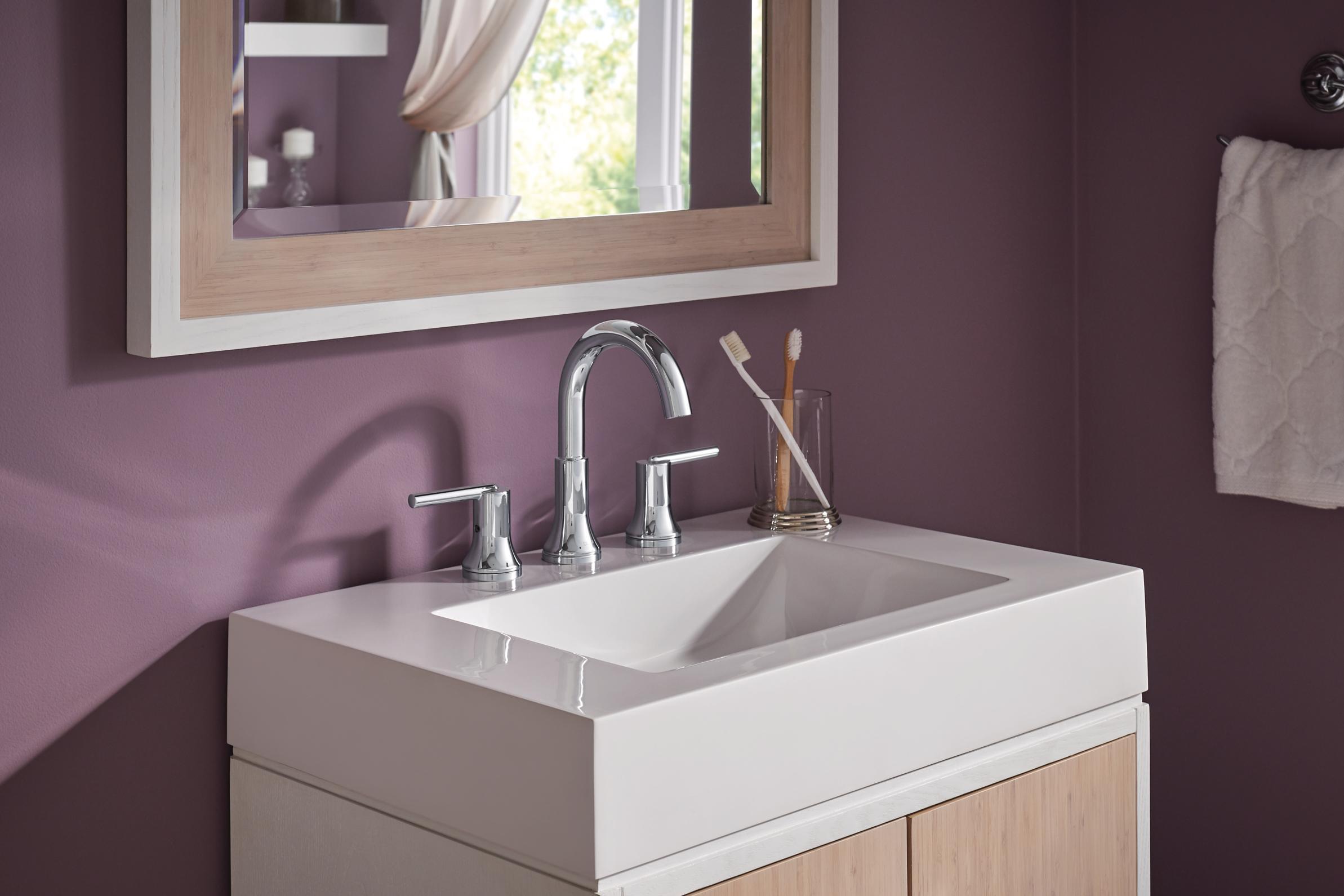 Trinsic Widespread Bathroom Faucet 3 Hole, 2-handle Bathroom Sink Faucet with Drain Assembly