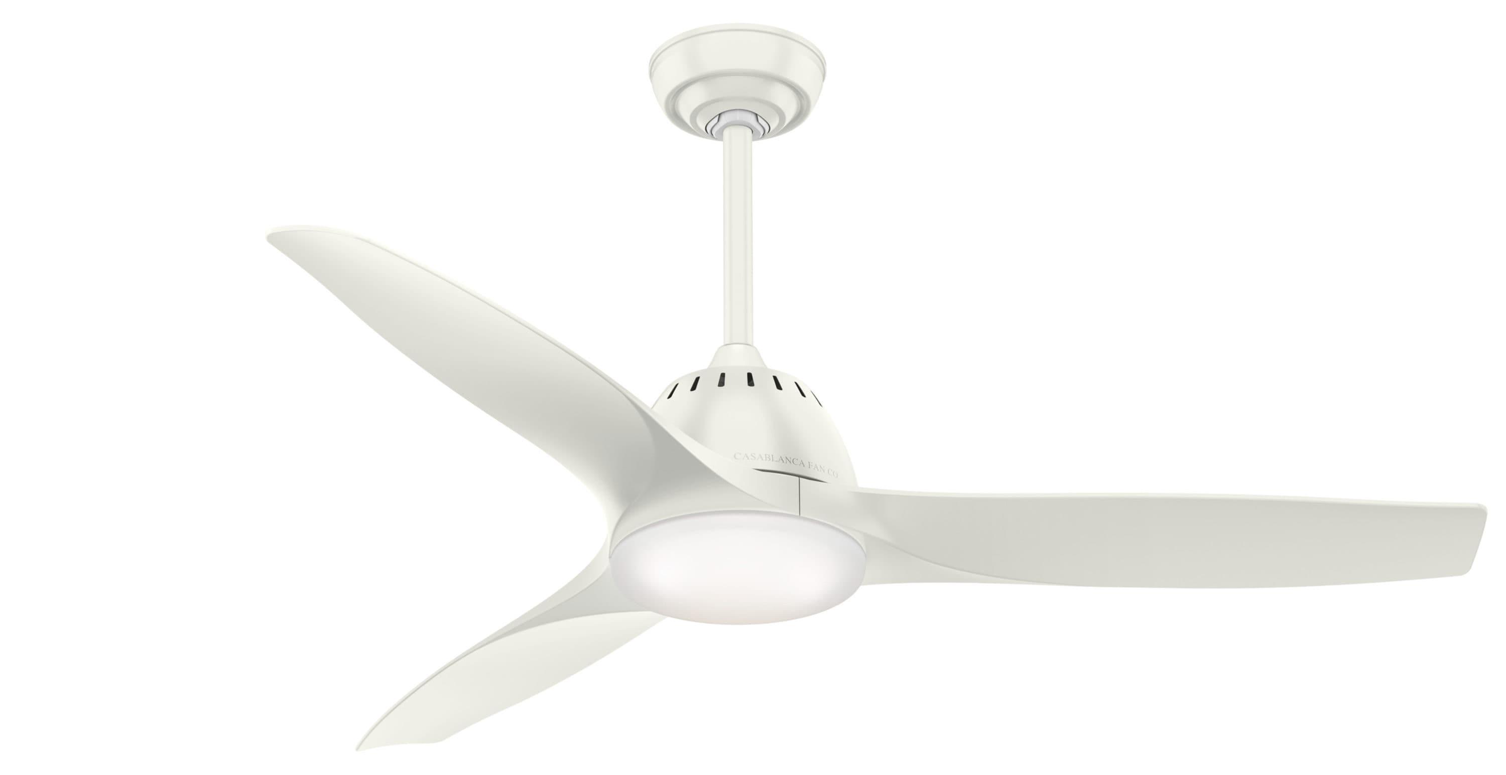 Casablanca Fan 52" Wisp 3 - Blade LED Standard Ceiling Fan with Remote Control and Light Kit Included