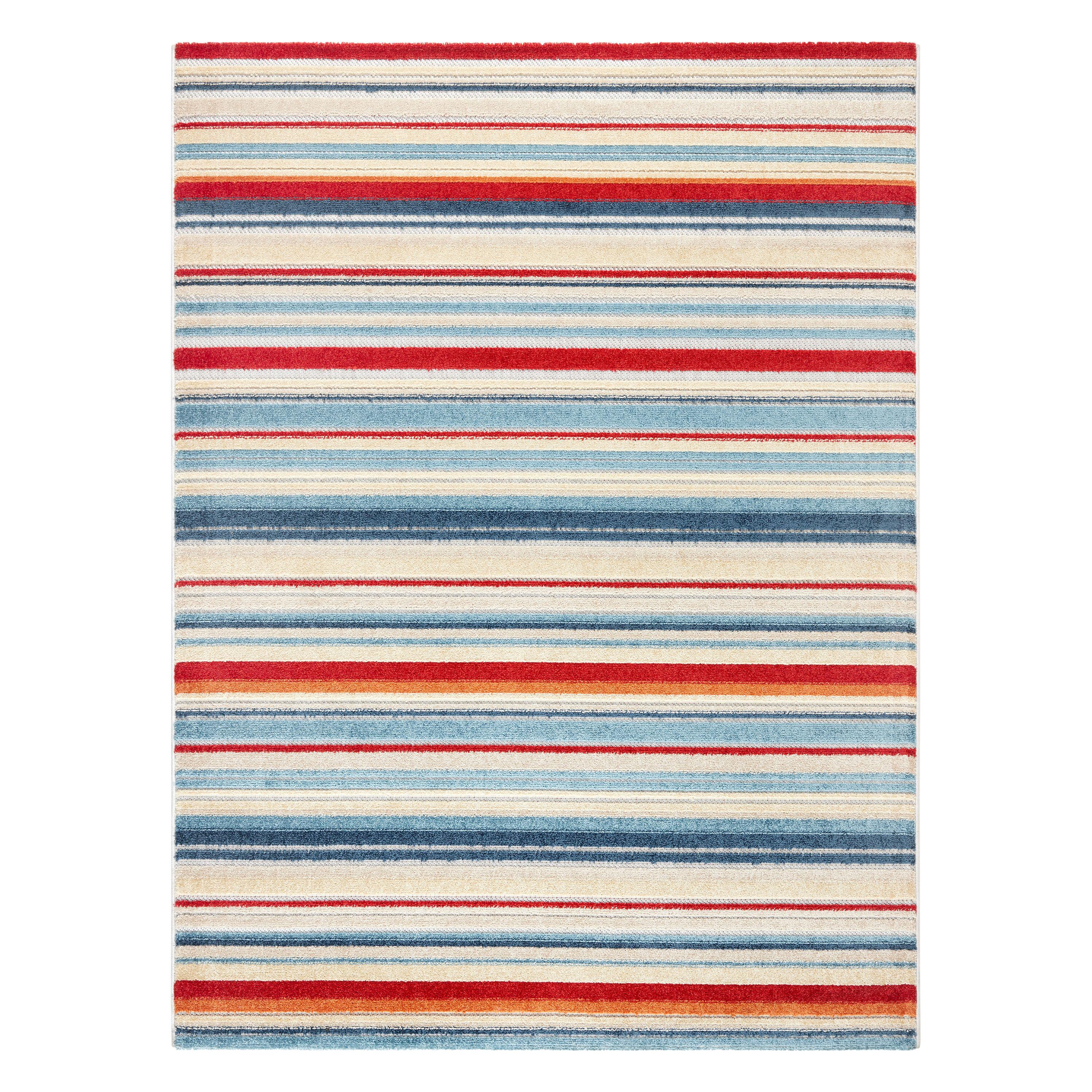 TOWN & COUNTRY EVERYDAY Rio Multicolor Stripe Outdoor Rug Red/Multi