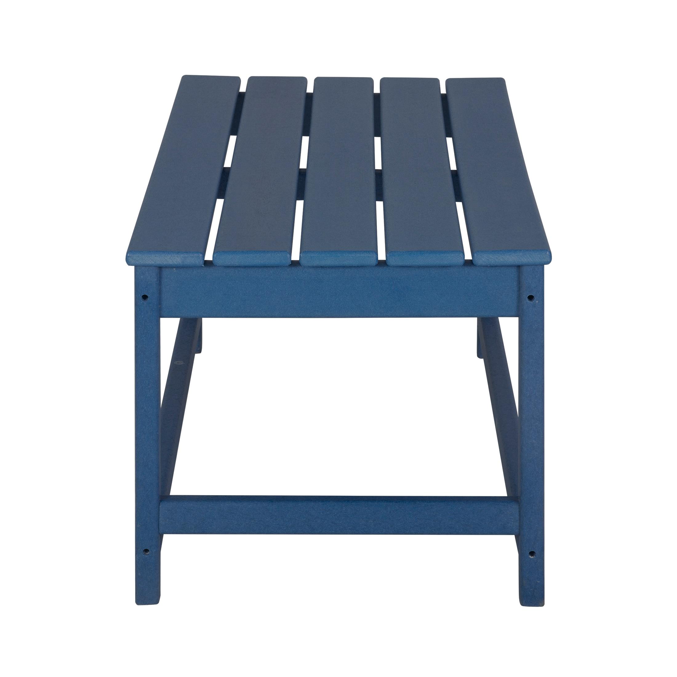 Polytrends  Laguna Hdpe All Weather Outdoor Patio Coffee And Side Tables (3-Piece Set) Navy Blue
