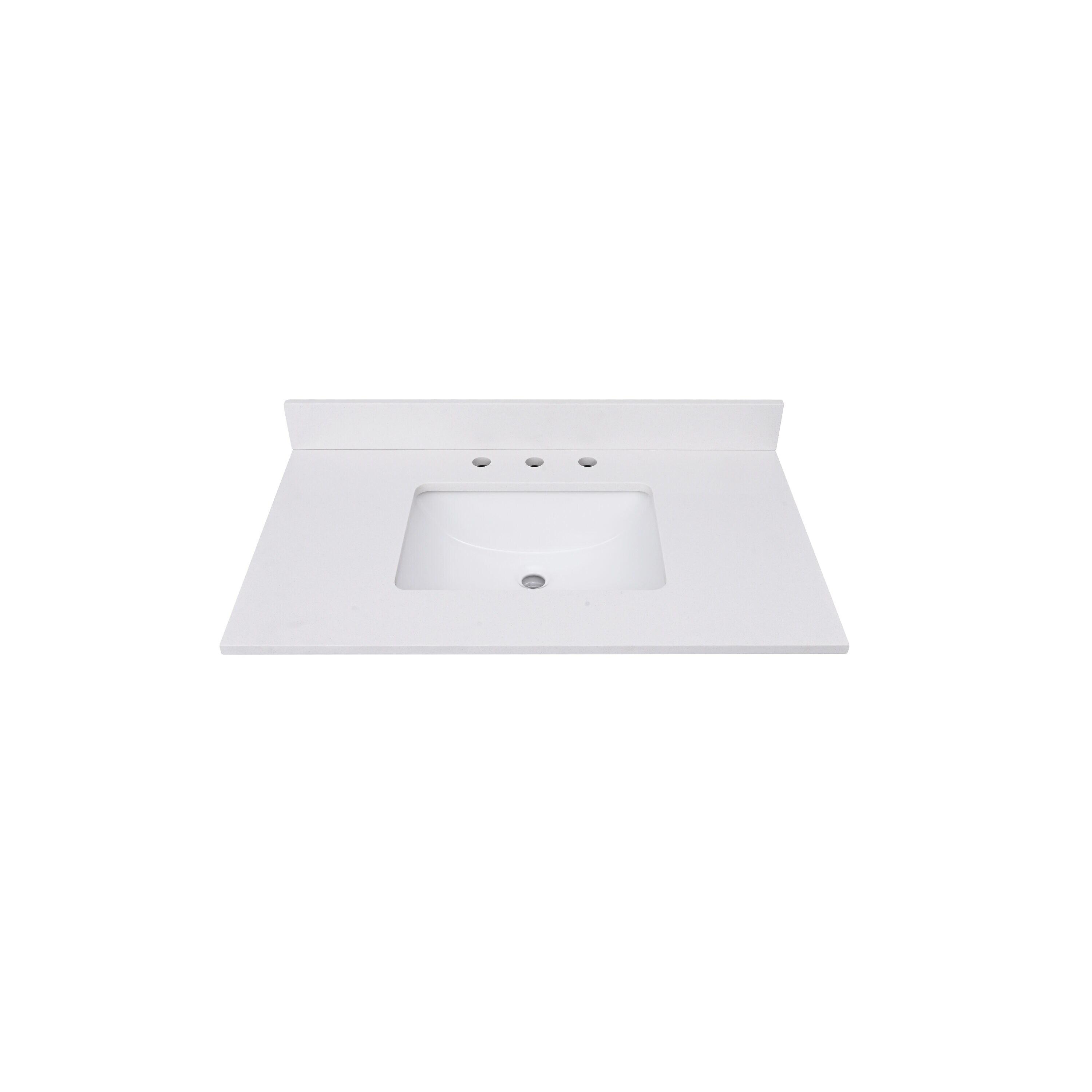 37'' Quartz Single Bathroom Vanity Top with Sink