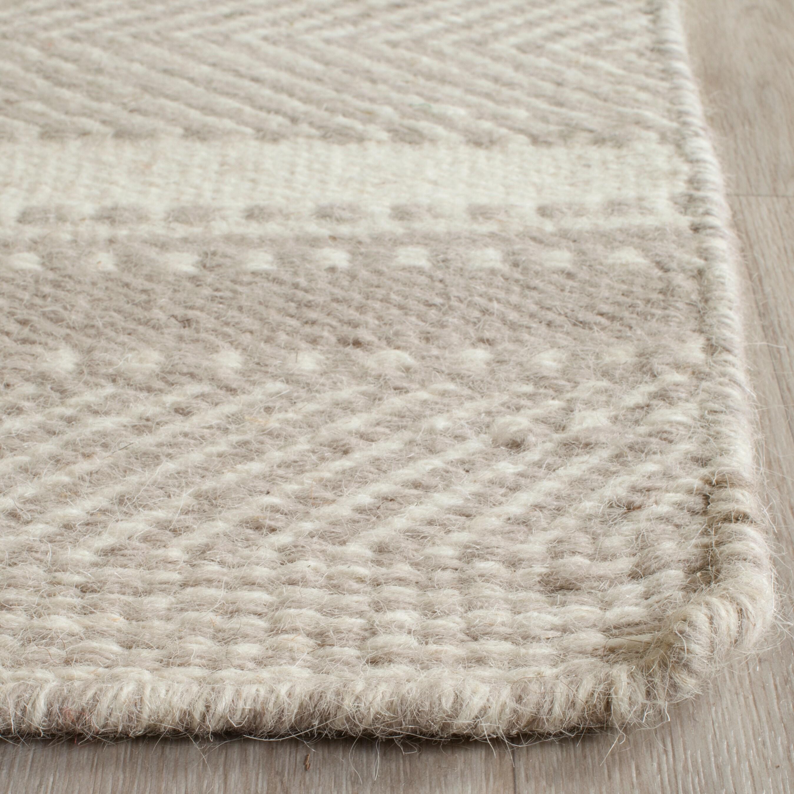 Kilim KLM419 Hand Woven Flat Weave Area Rug - Grey/Ivory - 4'x6' - Safavieh