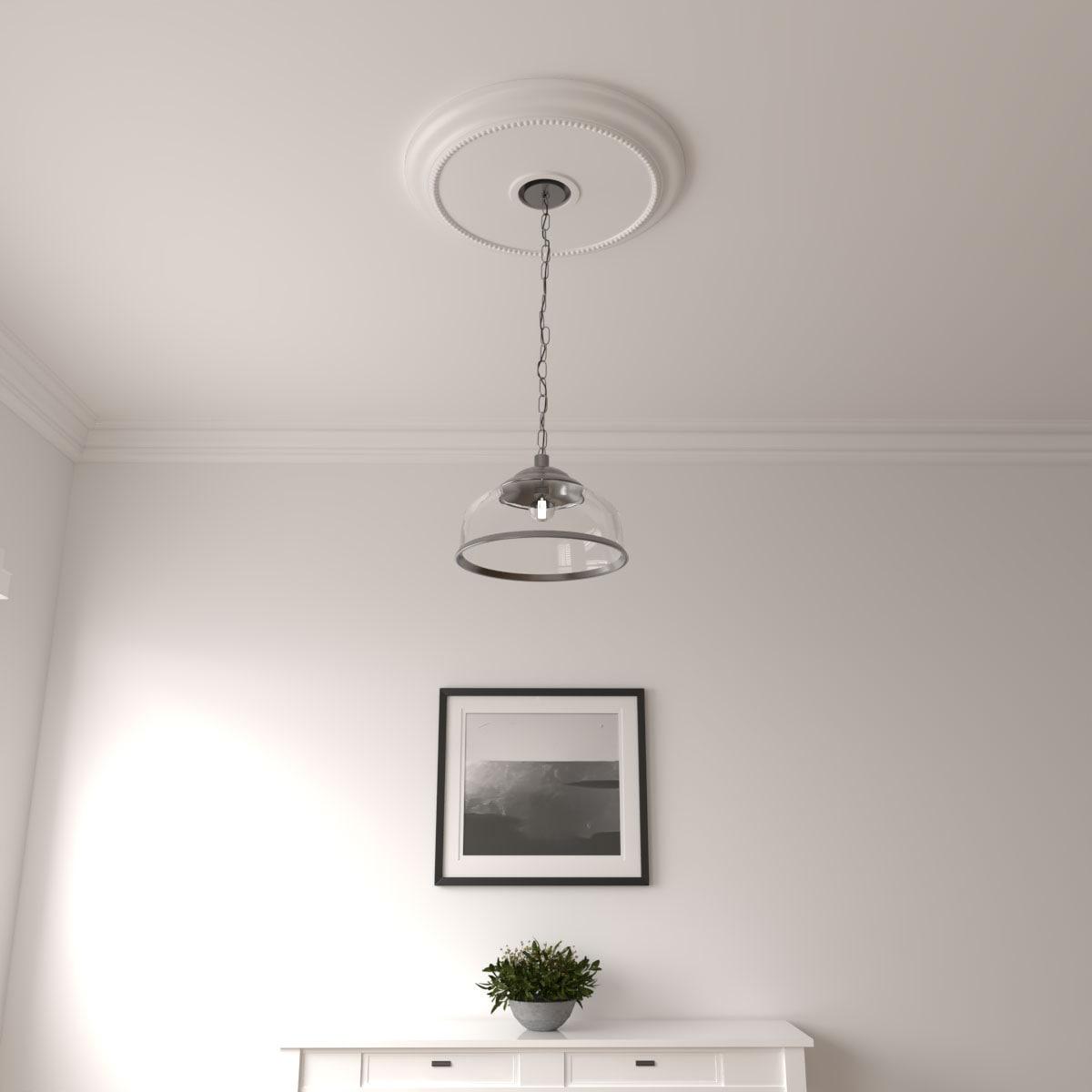 Ekena Millwork 24 1/8"OD x 4 3/8"ID x 2 1/4"P Crendon Ceiling Medallion (Fits Canopies up to 4 3/8")