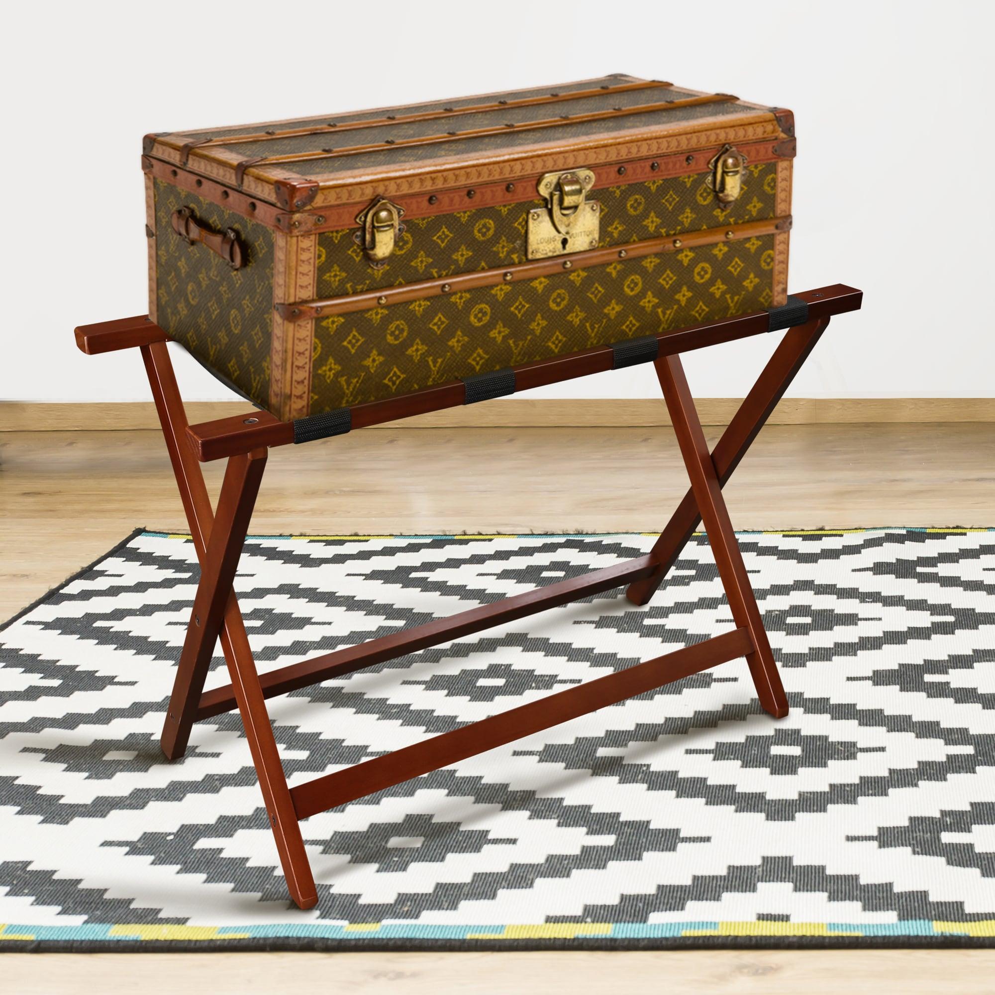 Heavy Duty 30" Extra Wide Luggage Rack - Walnut