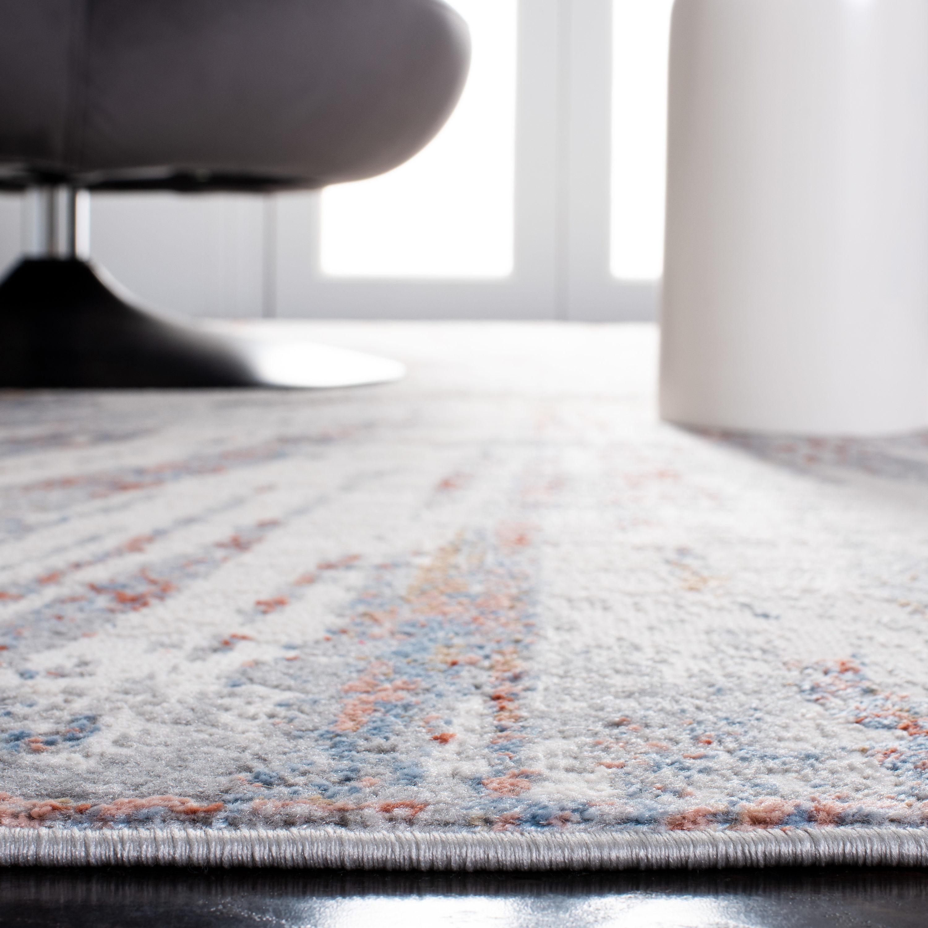 SAFAVIEH Amelia Caelie Abstract Area Rug, Grey/Rust, 9' x 12'