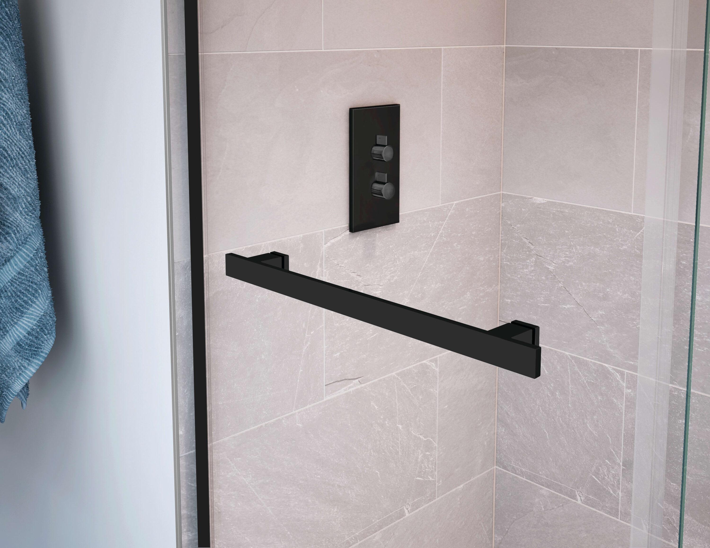 Maax Bath 136271-900-340-000 44-47 x 70.5-74 in. 8 mm Duel Sliding Shower Door - Matte Black