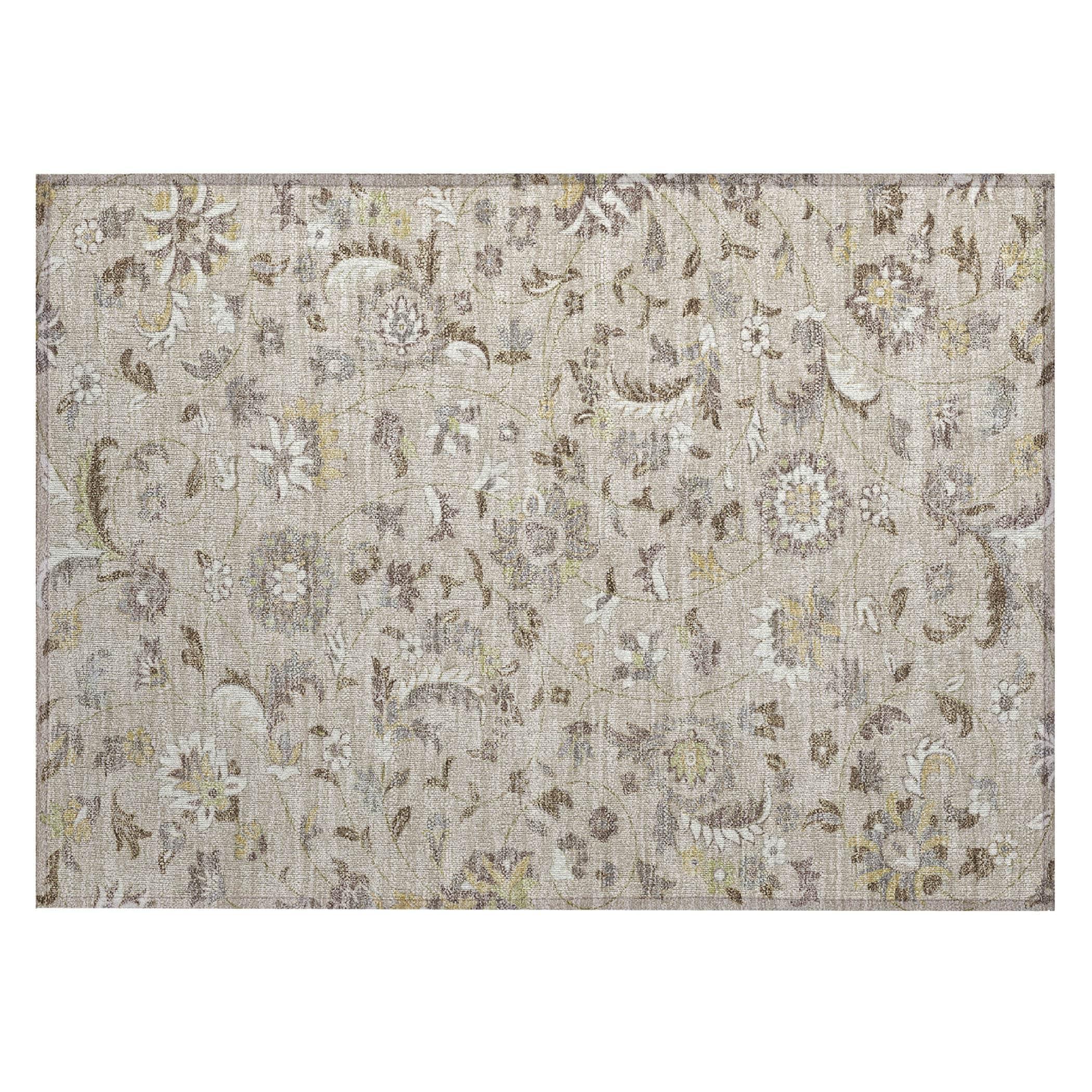 Machine Washable Indoor/Outdoor Chayden ACN1006 Beige 3' x 5' Rug
