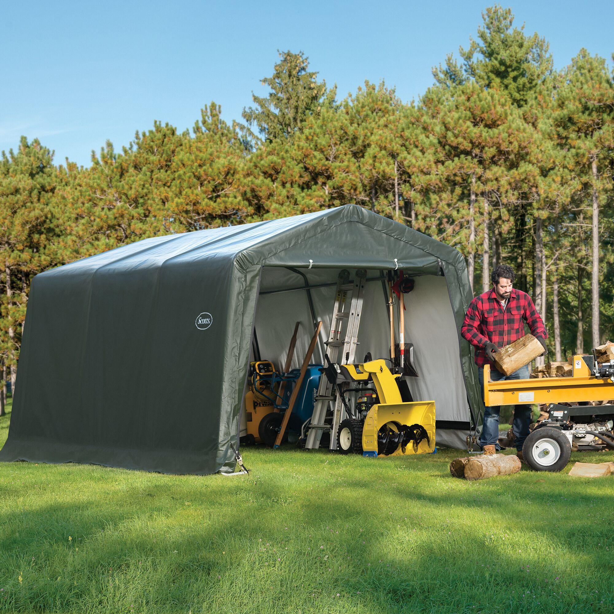 Scotts Storage Shed 10 x 15 x 8 Green Peak