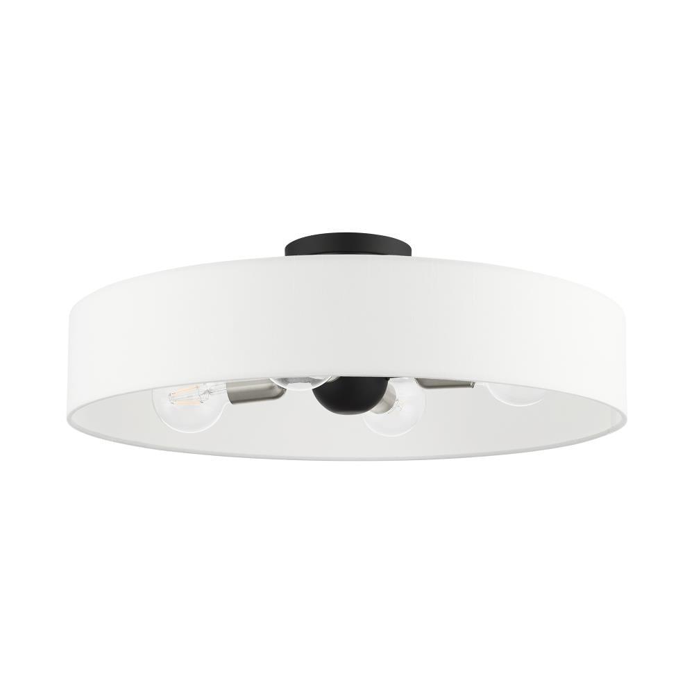 Livex Lighting Venlo 4 - Light Semi-Flush Mount in  Black/Brushed Nickel
