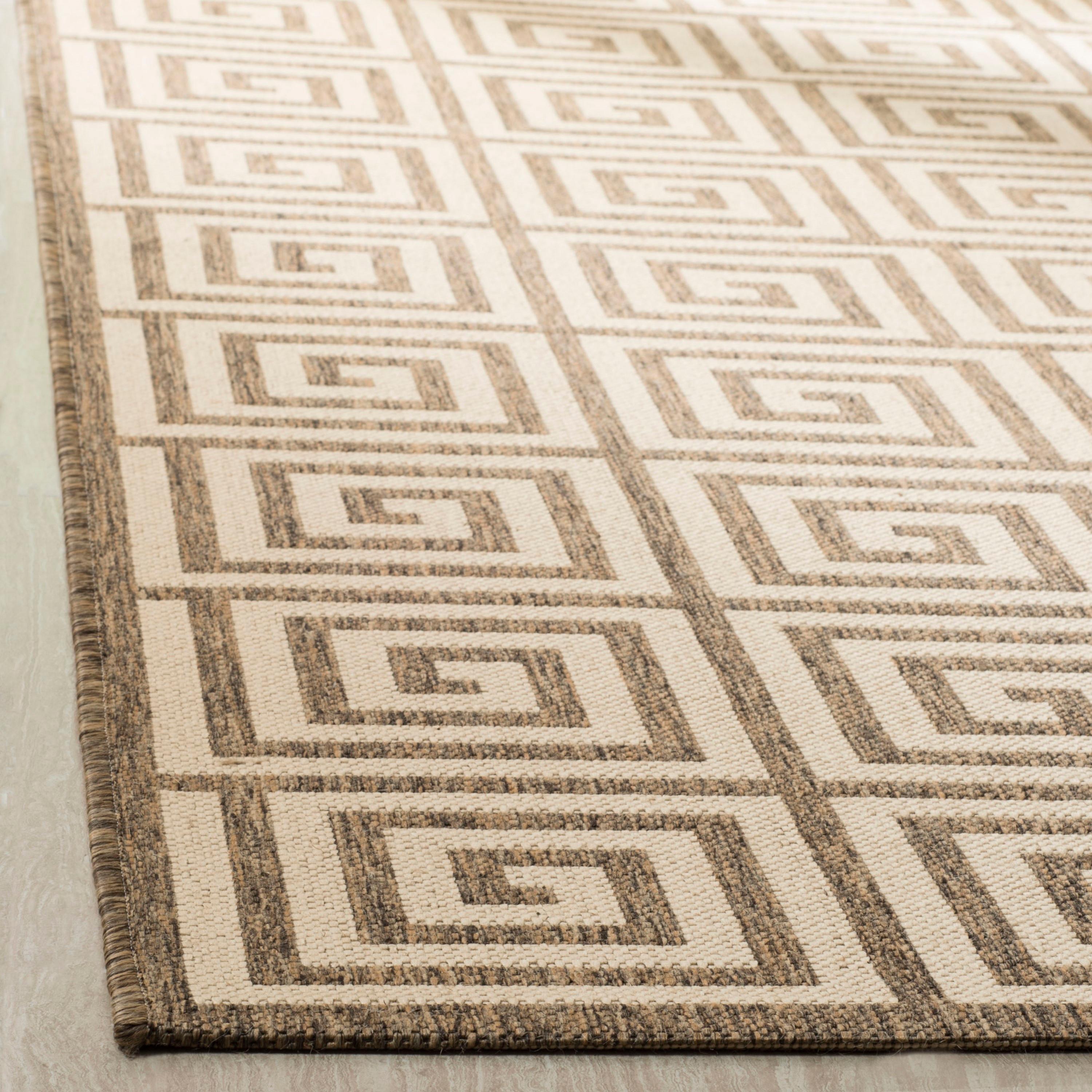 Linden LND129 Power Loomed Area Rug - Cream/Beige - 4'x6' - Safavieh