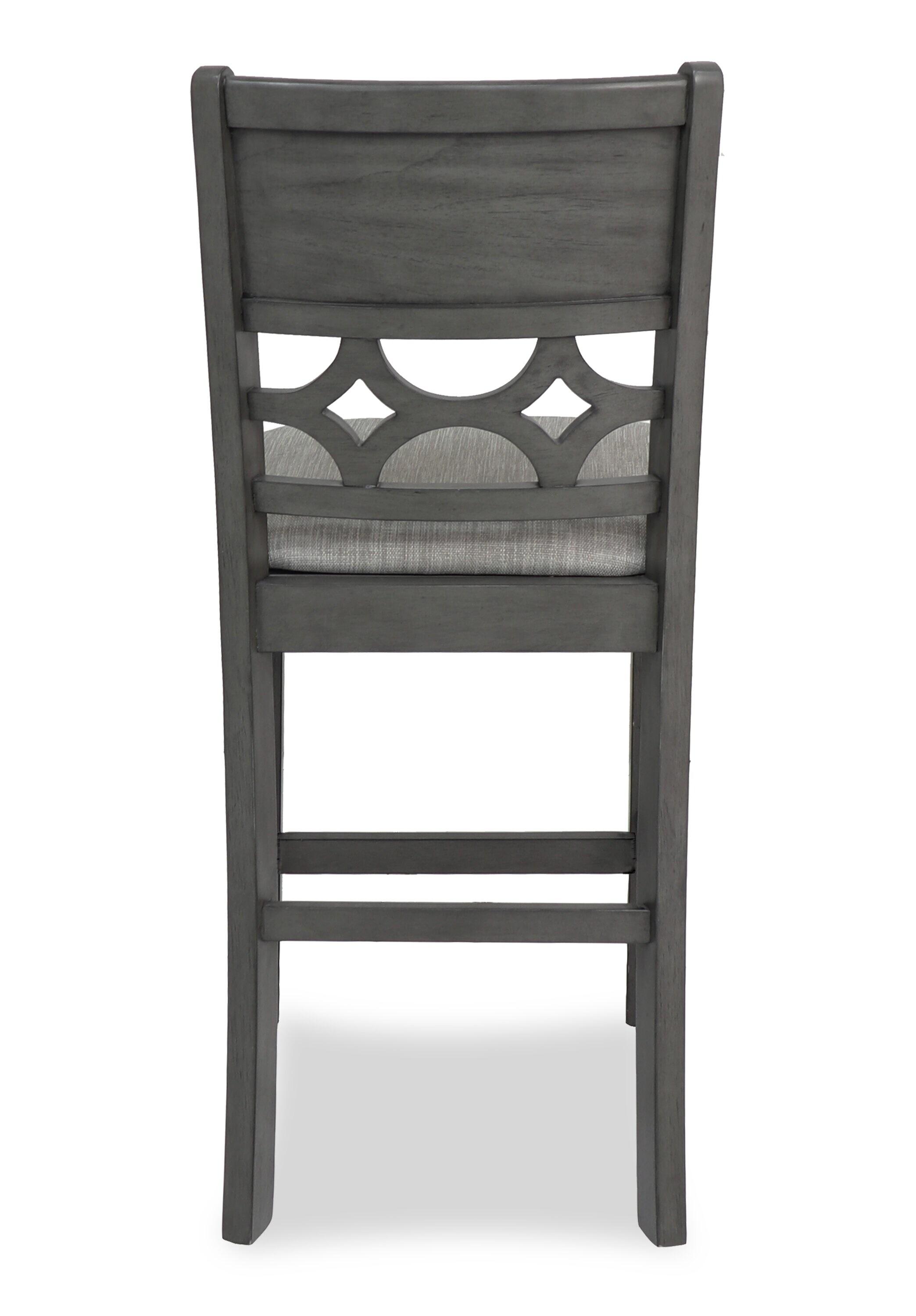 New Classic Furniture Mitchell 5-Piece Transitional Wood Counter Set in Gray