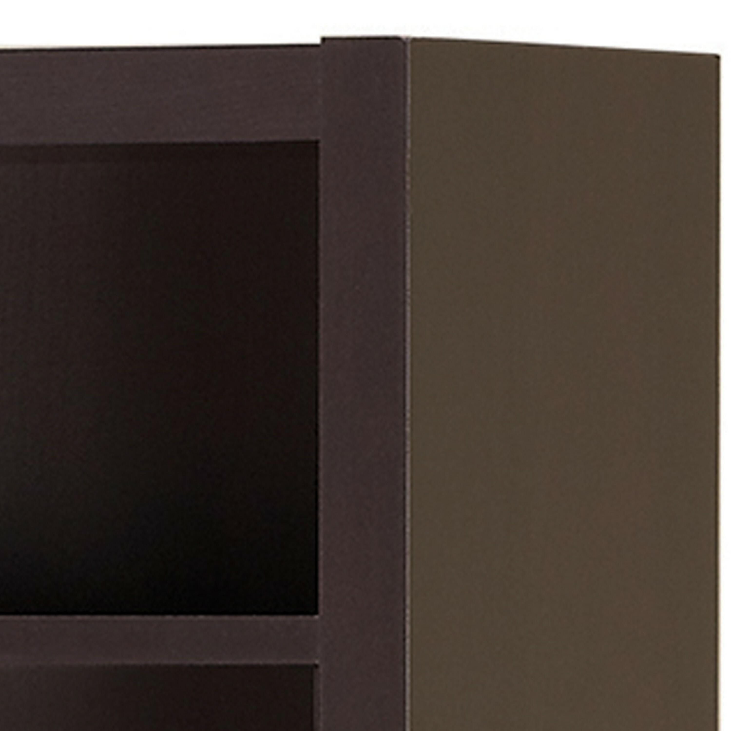 Benjara 13" Modern MDF and Wood Bookcase with 9 Shelves in Dark Brown