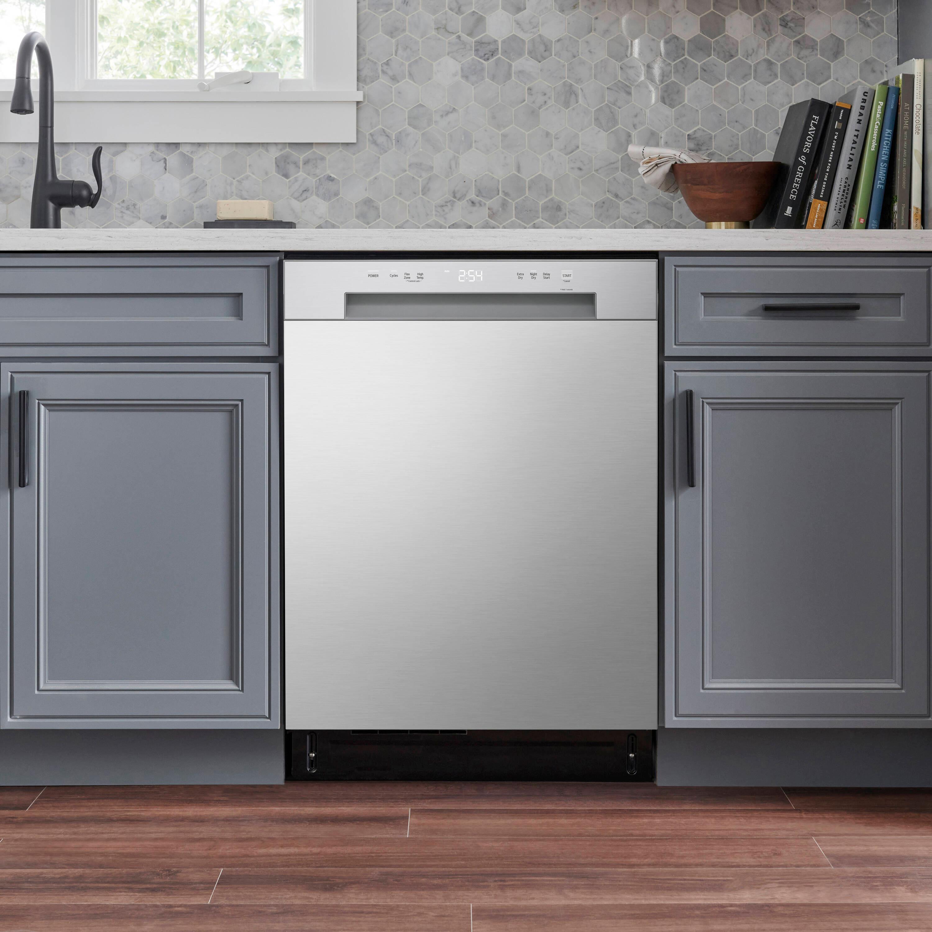 Front Control Dishwasher With Lodecibel Operation And Dynamic Dry