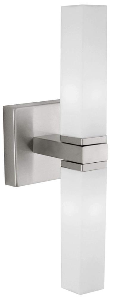 Eglo Lighting - Palermo - 2-Light Vanity Light - Matte Nickel - Opal Frosted