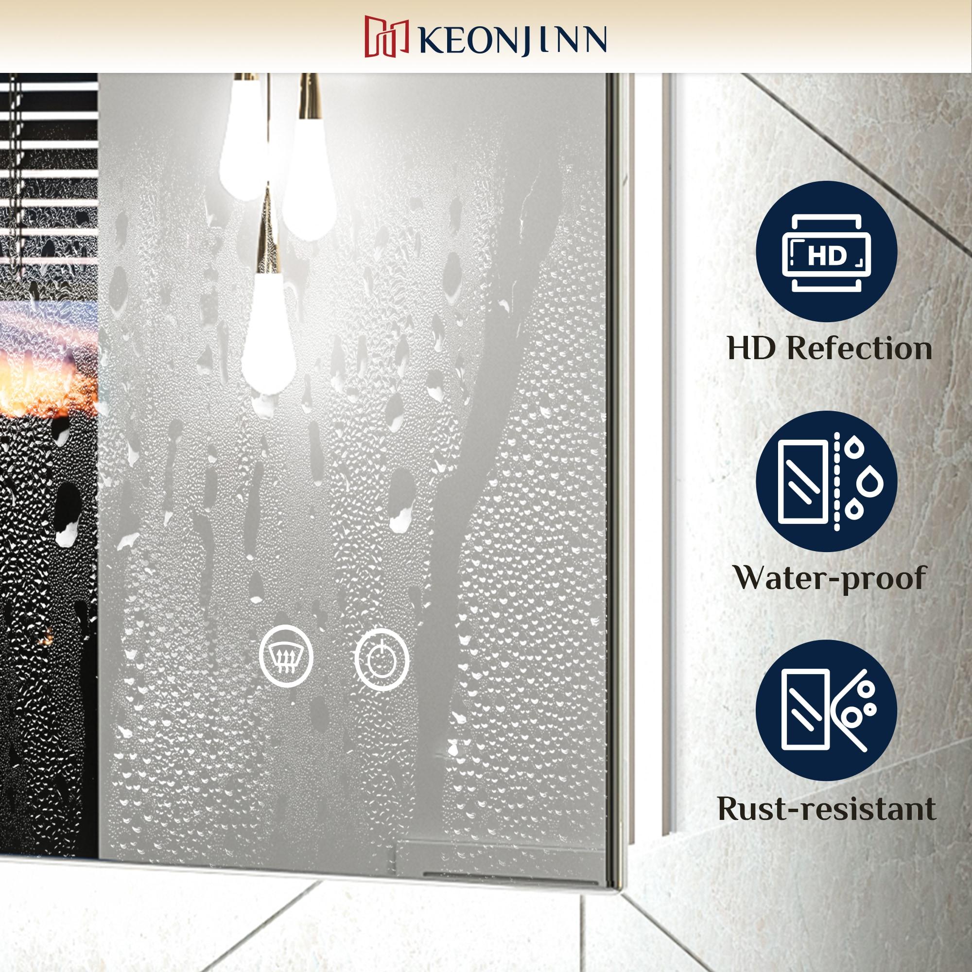 Ivy Bronx Keonjinn 40 X 24 In LED Bathroom Mirror With Lights, Adjustable 3 Color Lights, LED Vanity Mirror, Wall Mounted Anti-Fog Dimmable Mirror, UL Listed LED Driver, HD Tempered Glass(Horizontal/Vertical)