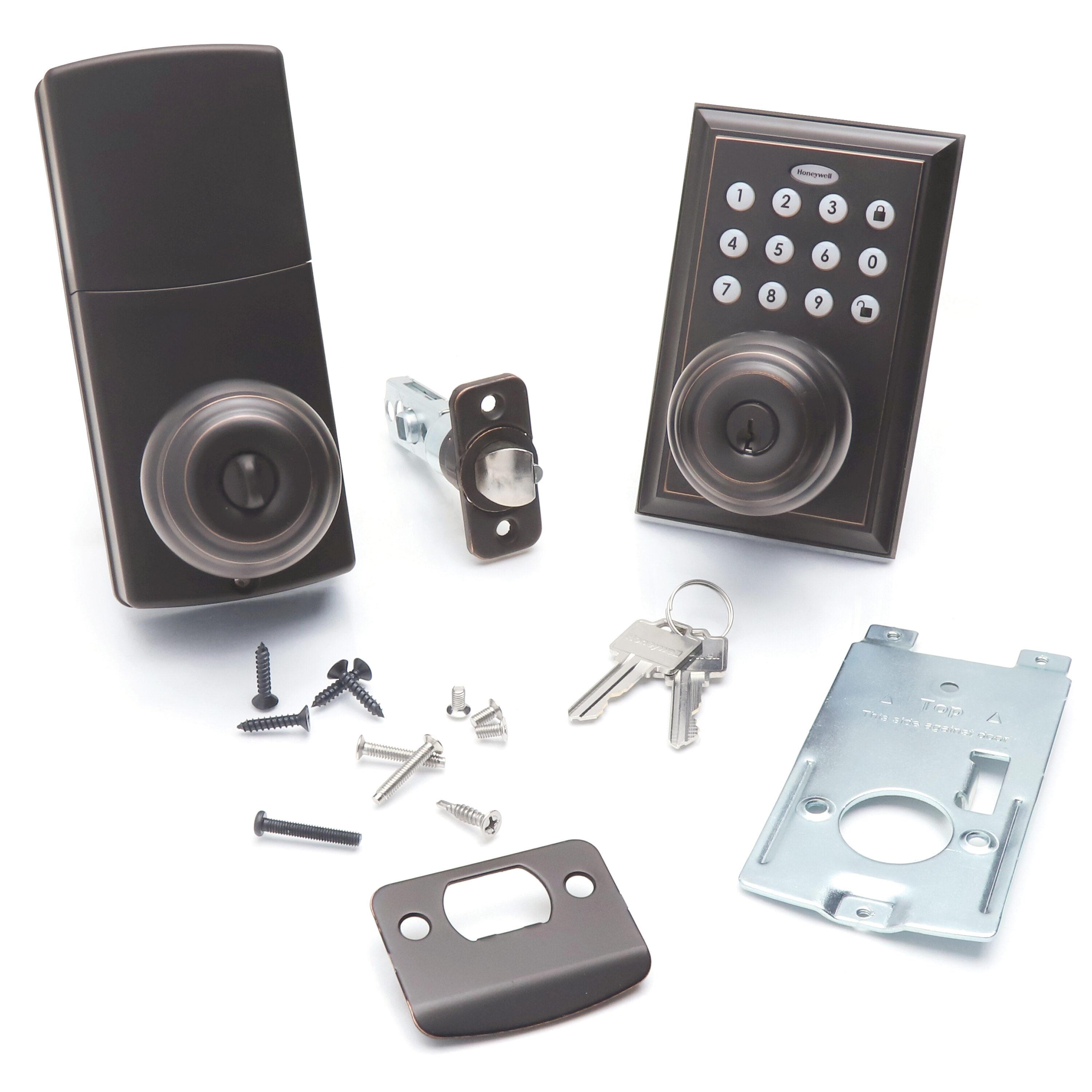 Honeywell Digital Door Lock with Keypad Set, Bluetooth Keypad Door Locks, Oil Rubbed Bronze Keypad Deadbolt for Secure Access, Convenient Entry and Enhanced Security, Model 8832401S