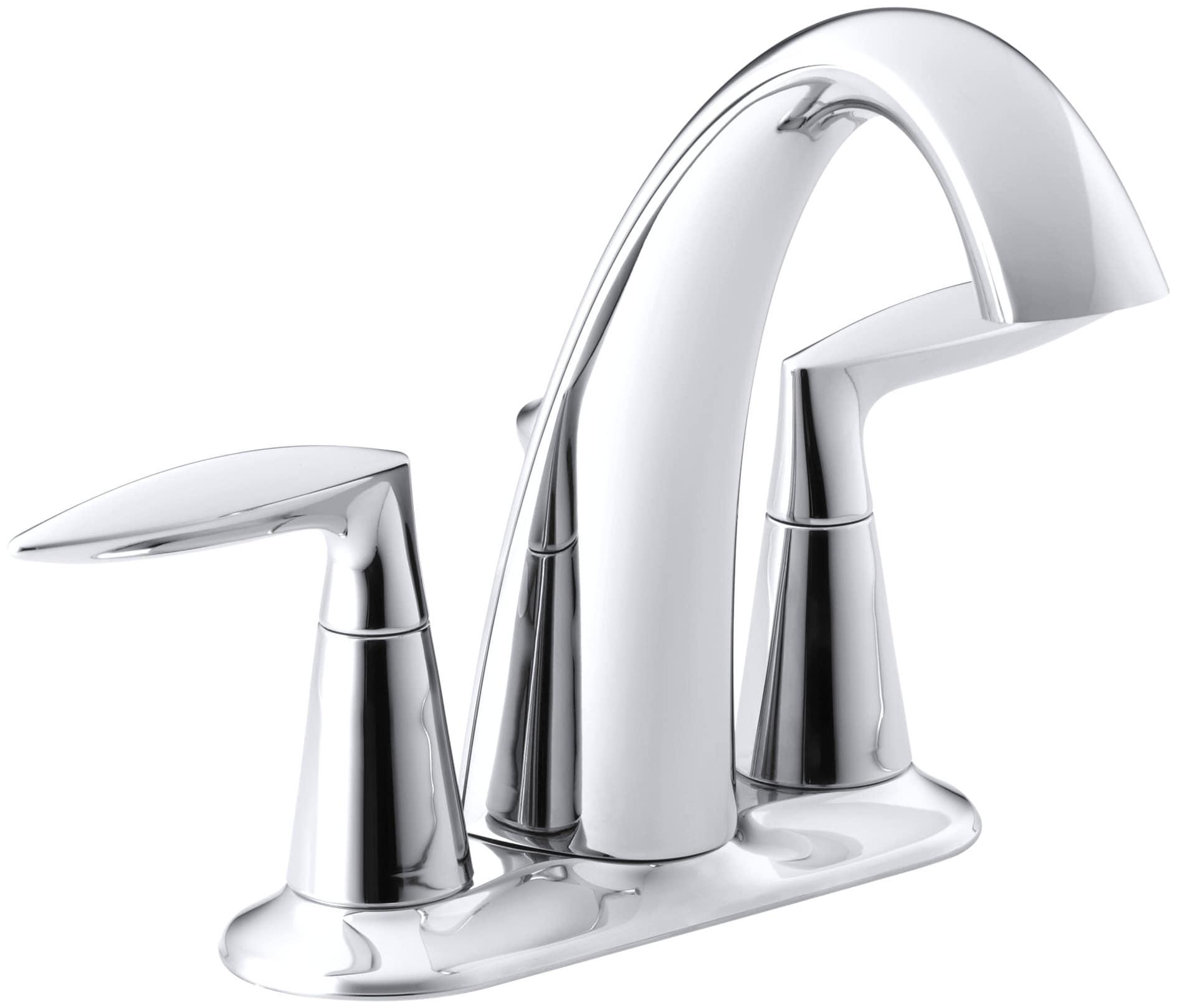 Kohler Alteo® Centerset 4" Bathroom Faucet with Pop-Up Drain Assembly, 2-Handle Bathroom Sink Faucet, 1.2 gpm