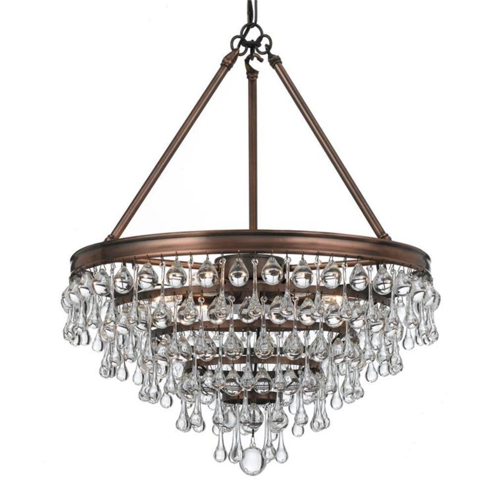 Crystorama Lighting - Six Light Chandelier - Chandelier - Calypso - Six Light