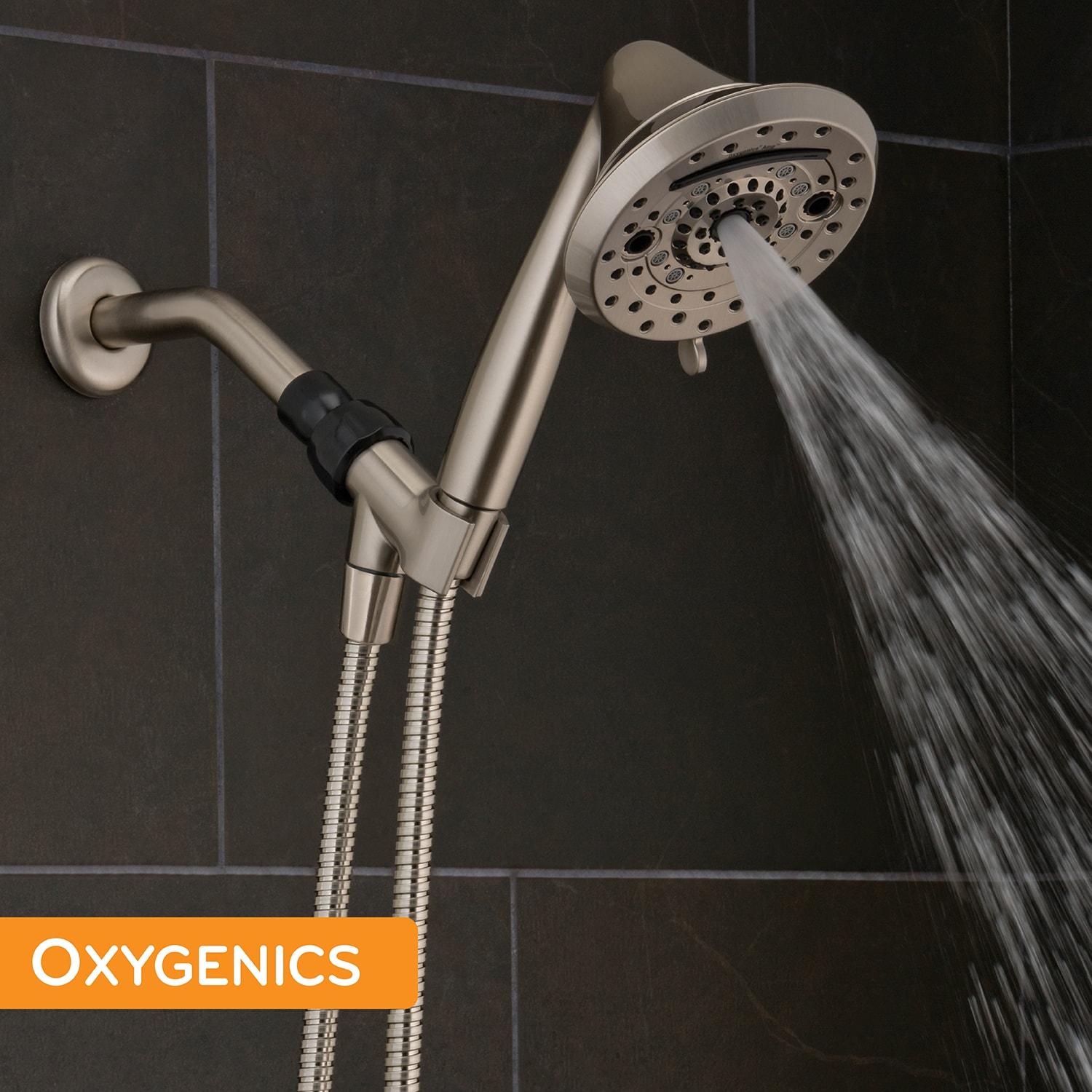 Oxygenics 114187 5 in. 1.8GPM Amp Brushed Nickel Shower Head