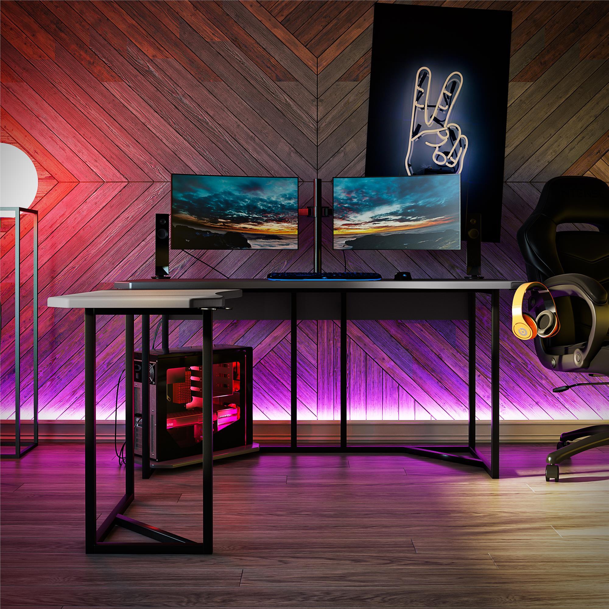 Quest Gaming L-Desk with CPU Stand