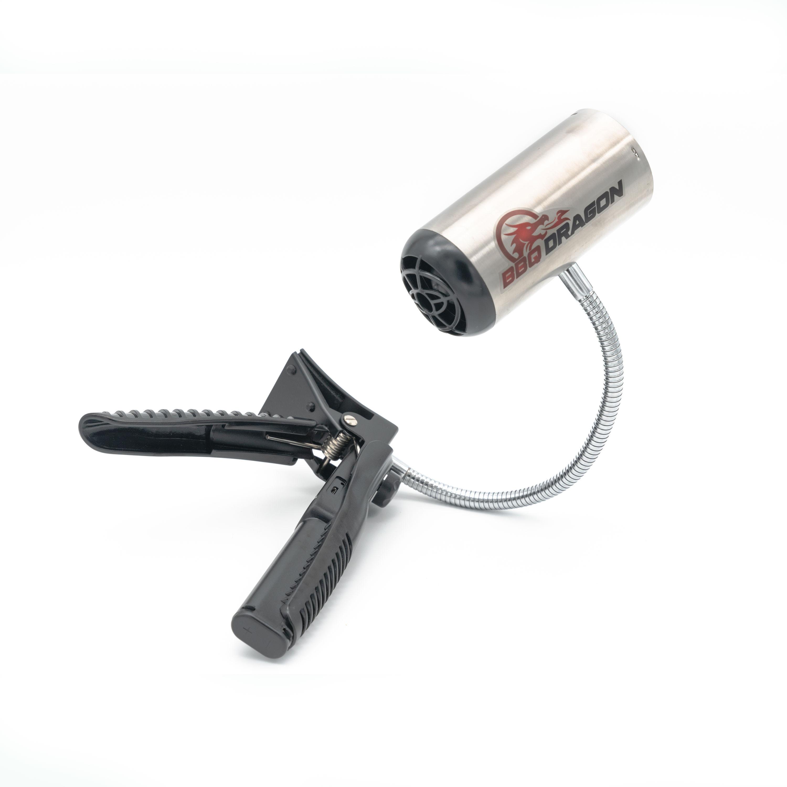 BBQ Dragon Grill Fan - Black: Stainless Steel Construction, No Assembly, Portable Charcoal Air Blower