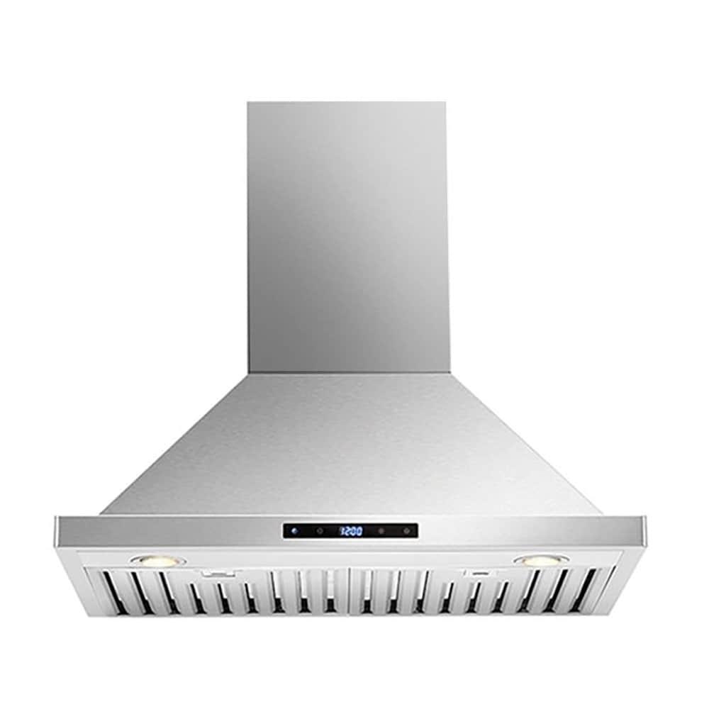 CAVALIERE 30" inch 462 CFM Convertible Digital Wall Mount Range Hood Included Charcoal Filter in Stainless Steel