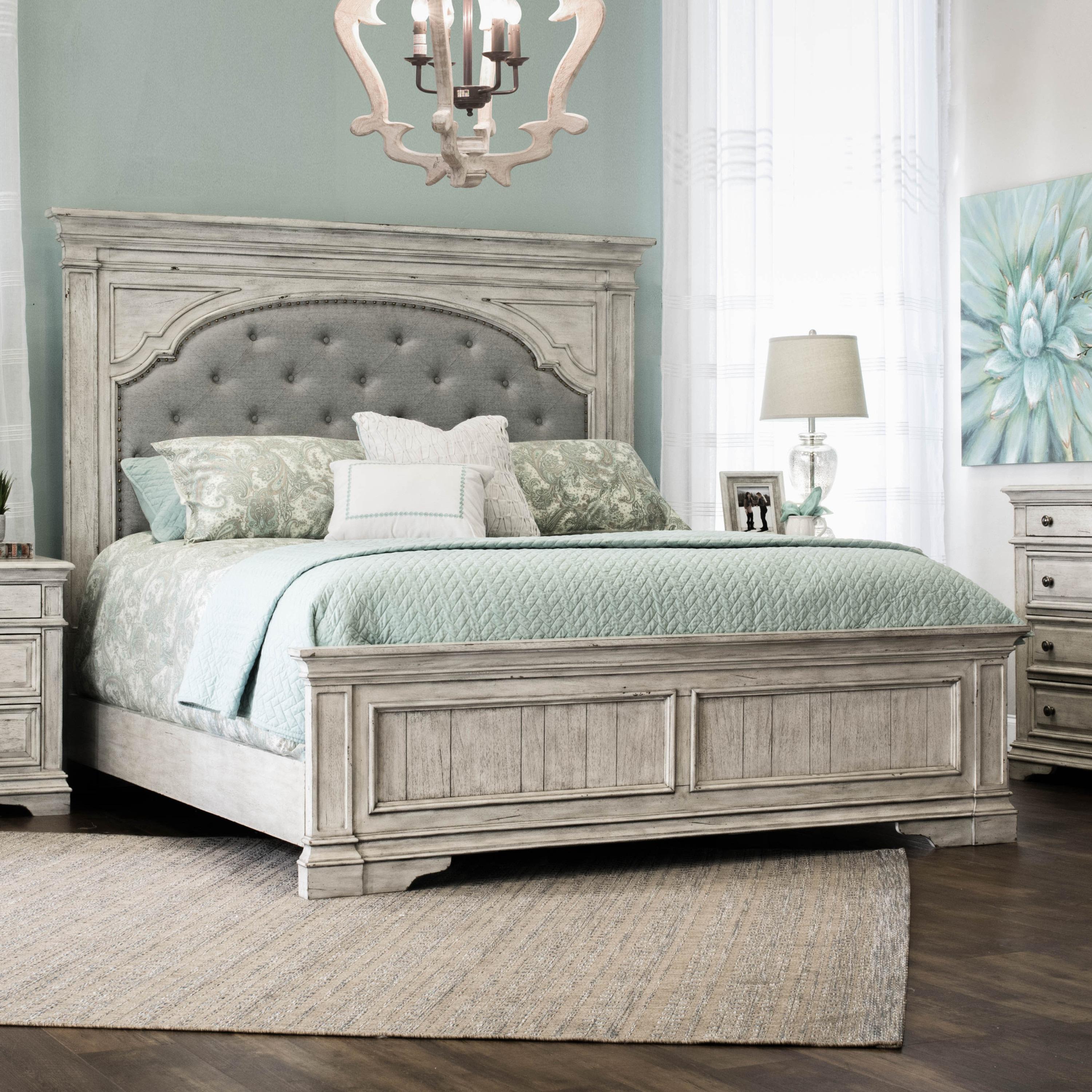 Steve Silver Highland Park King Bed - Rustic Ivory