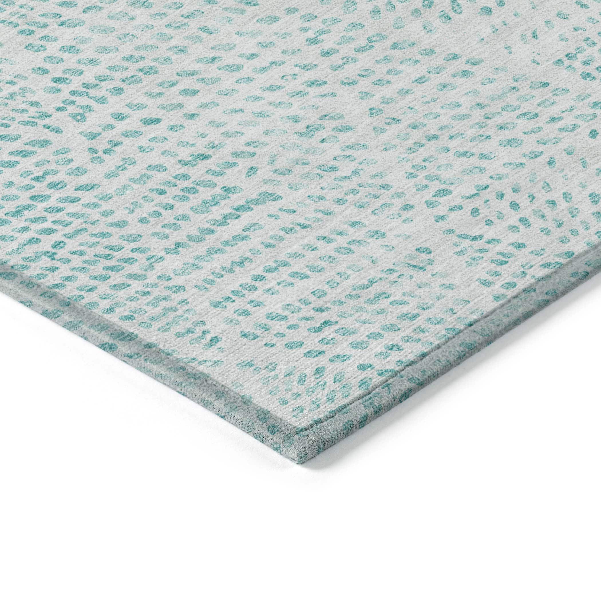 Addison Rugs Chantille ACN591 Aqua 2'6" x 3'10" Indoor Outdoor Area Rug, Easy Clean, Machine Washable, Non Shedding, Bedroom, Living Room, Dining Room, Kitchen, Patio Rug