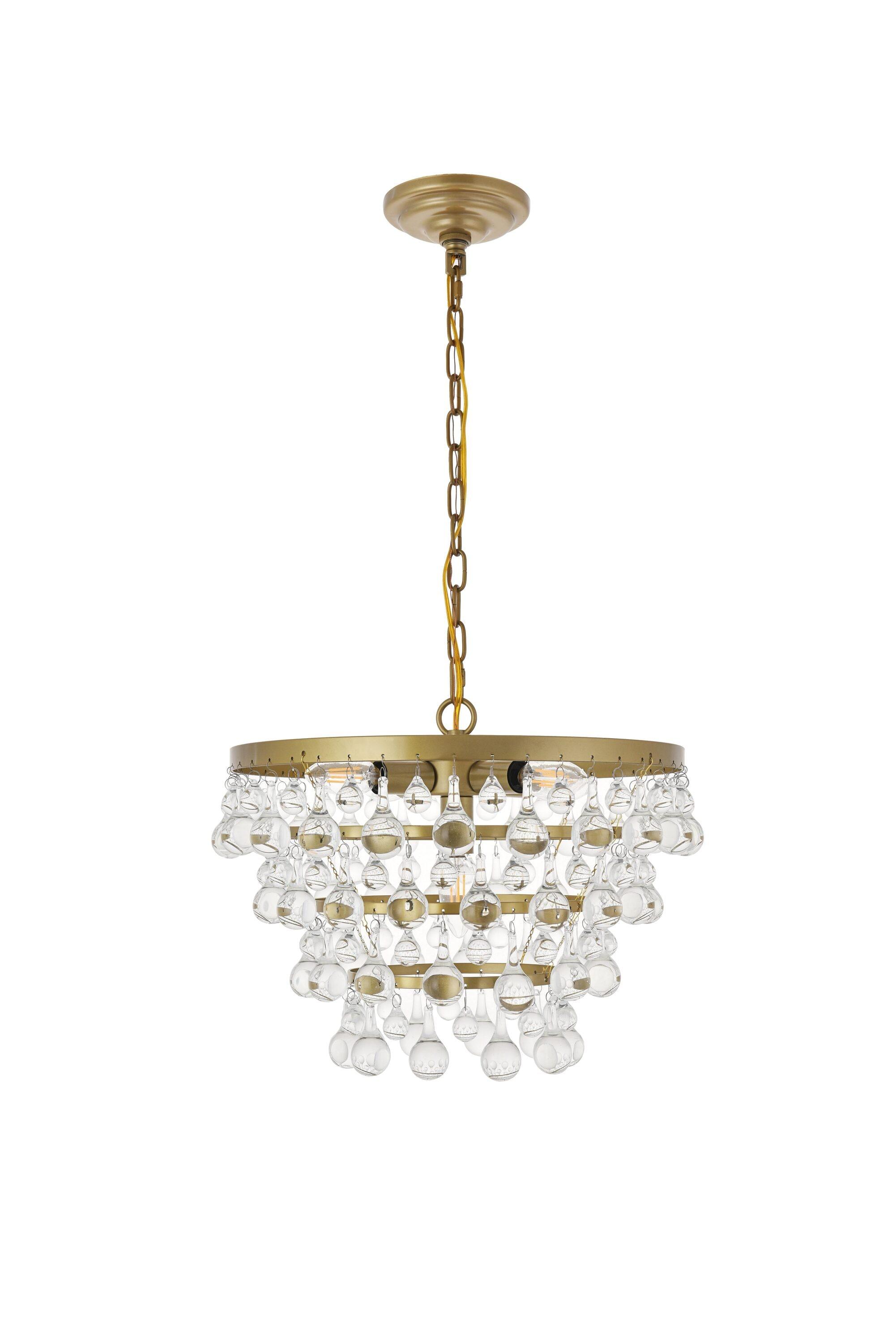 Elegant Lighting Kora 5 light Brass Pendant