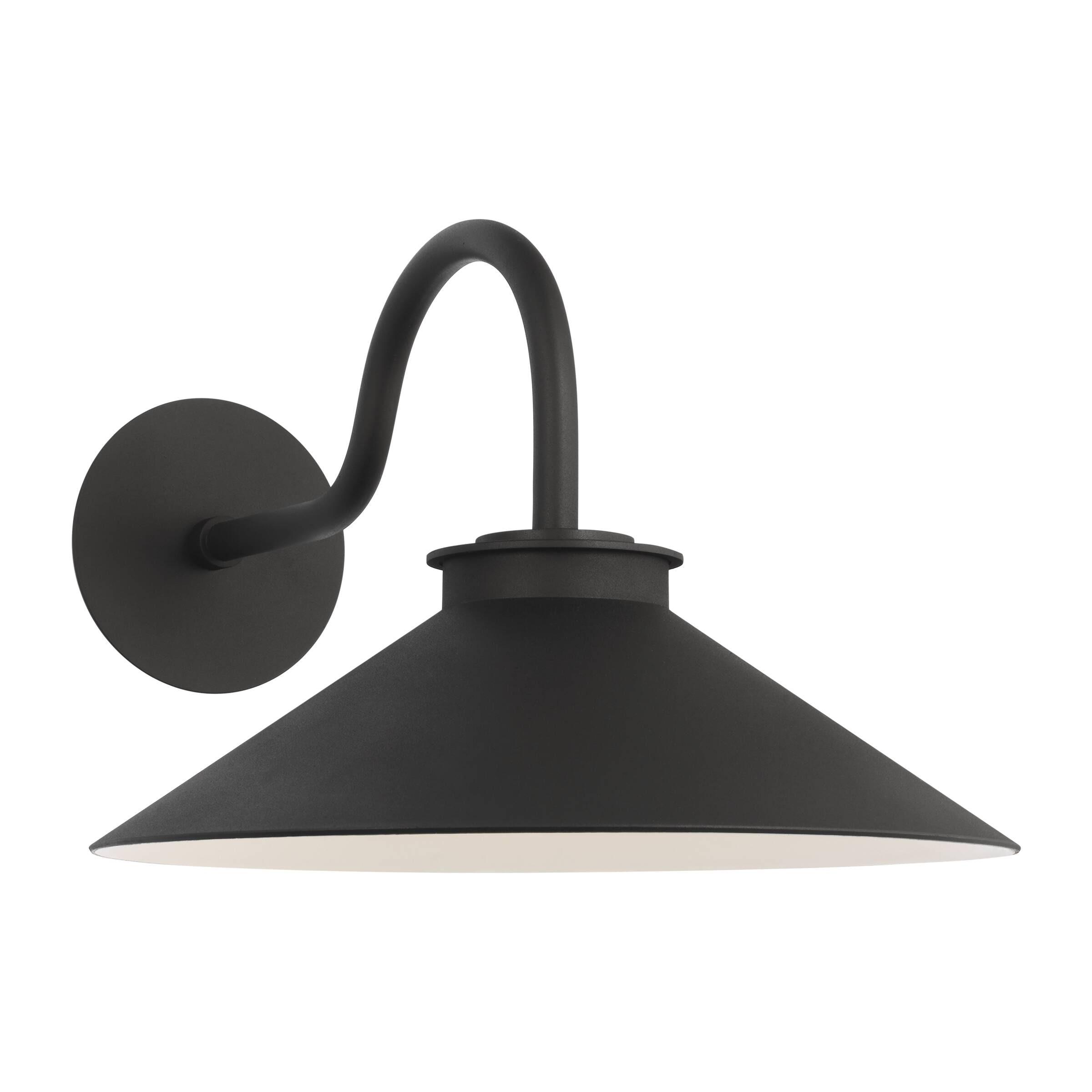 Generation Lighting Modern Barn Light 11.375-in H Black Hardwired Dark Sky Integrated LED Outdoor Wall Light