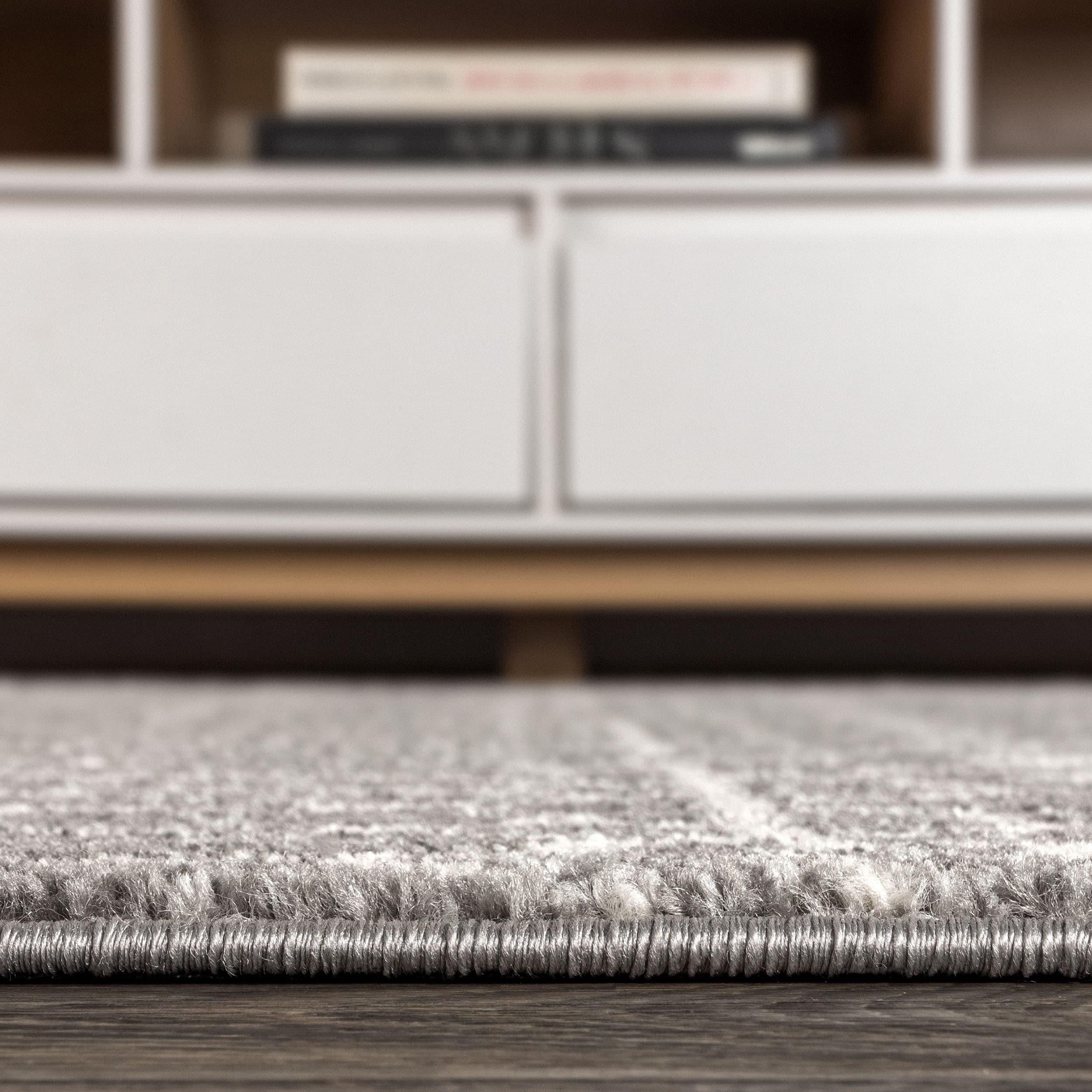 8'x10' Izil Moroccan Beni Souk Area Rug, Gray/Cream - JONATHAN Y