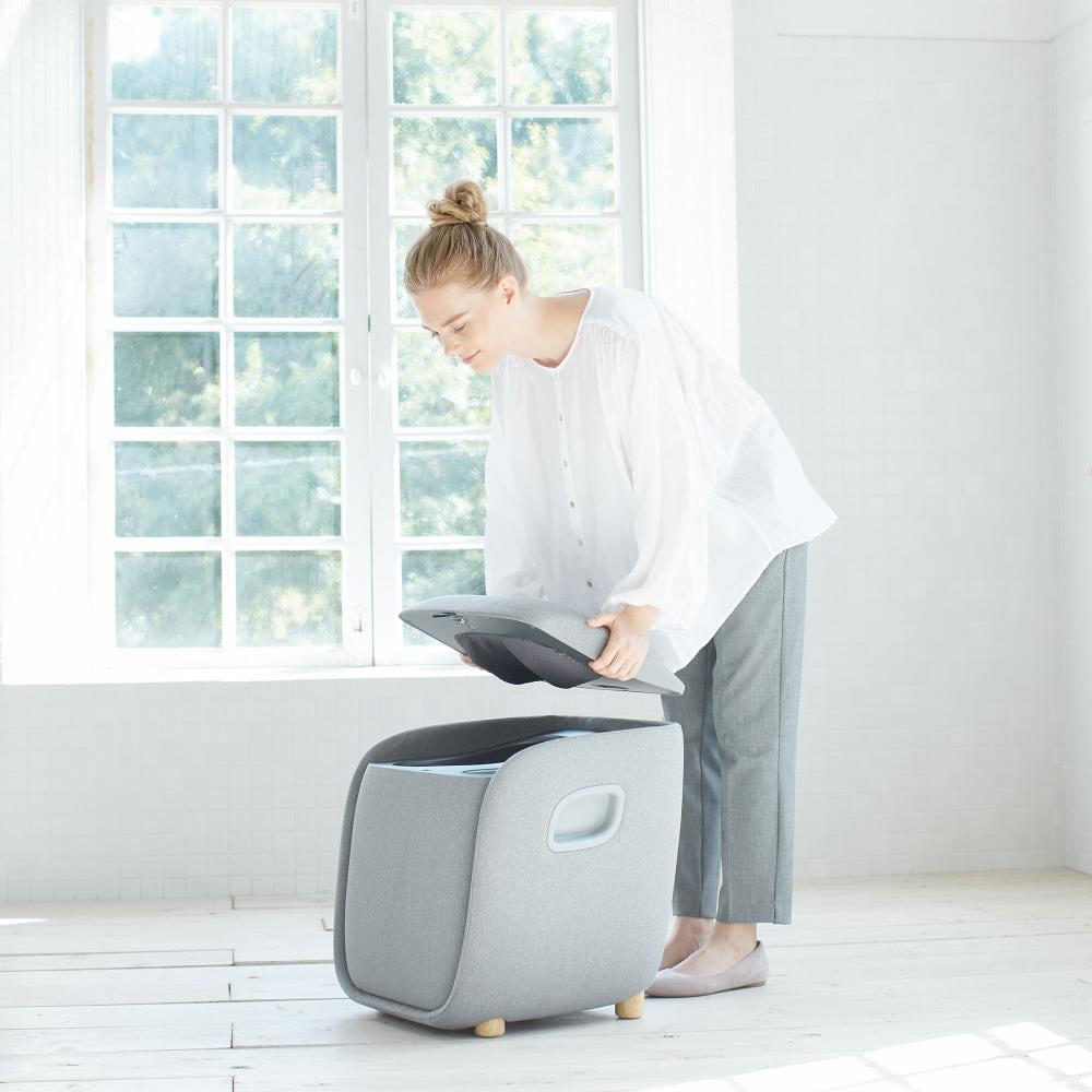 Synca Wellness Upholstered Heated Massage Chair with Ottoman