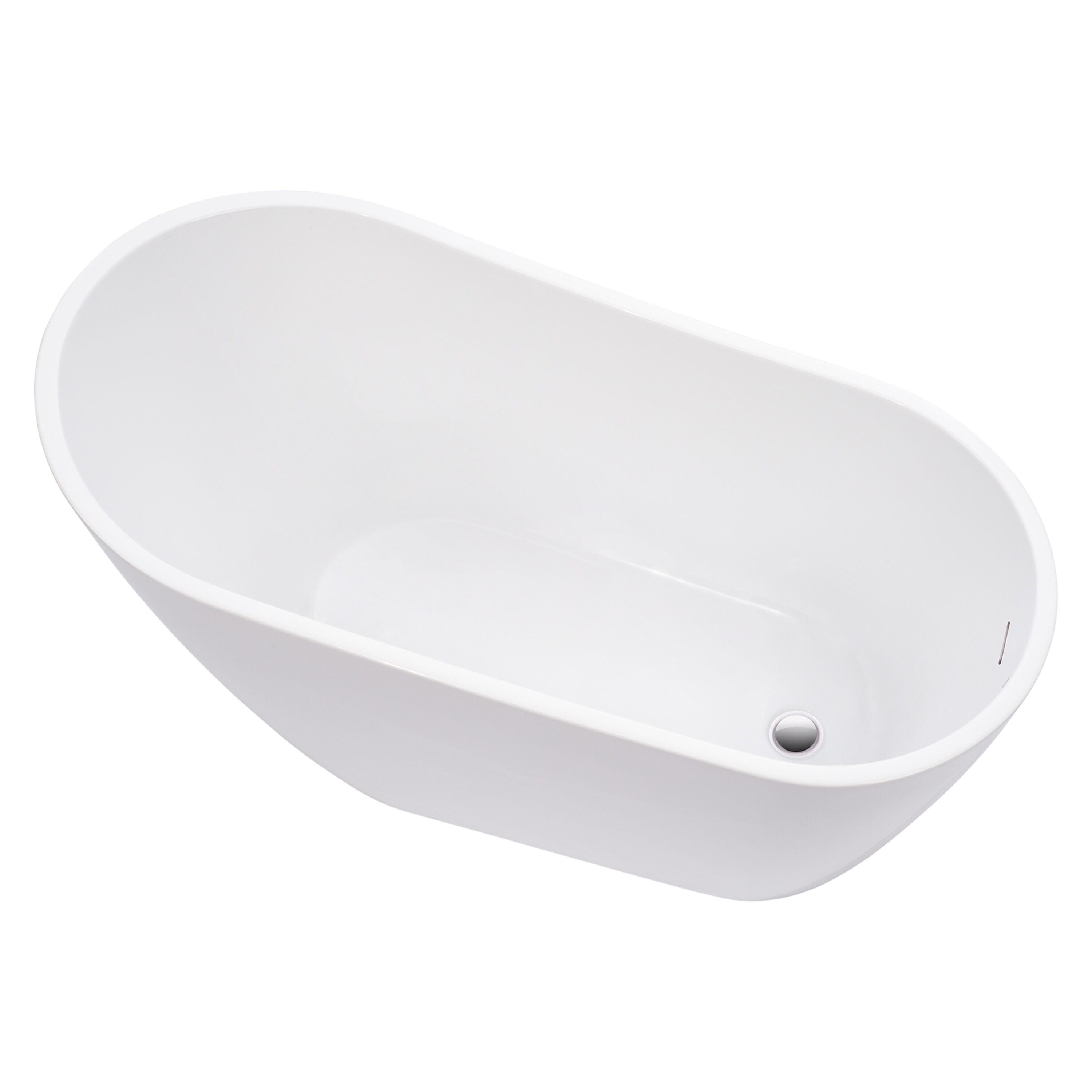 Cora 67" x 32" Freestanding Acrylic Bathtub