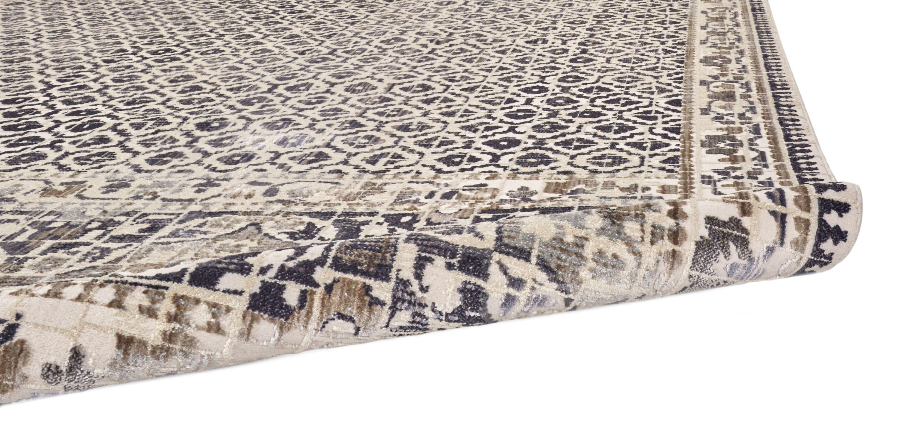 Kano Transitional Distressed Ivory/Taupe/Gray Area Rug