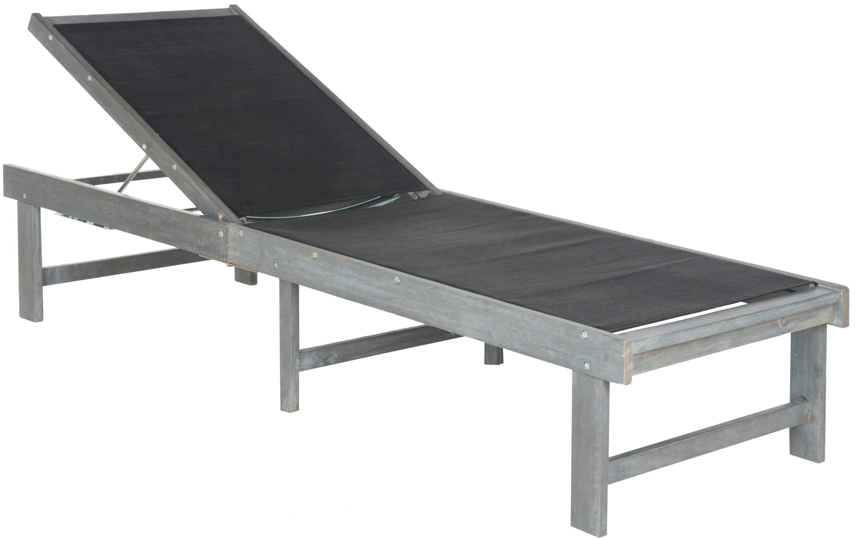 Manteca Lounge Chair - Outdoor - PAT6708 - Ash Grey/Black -Safavieh