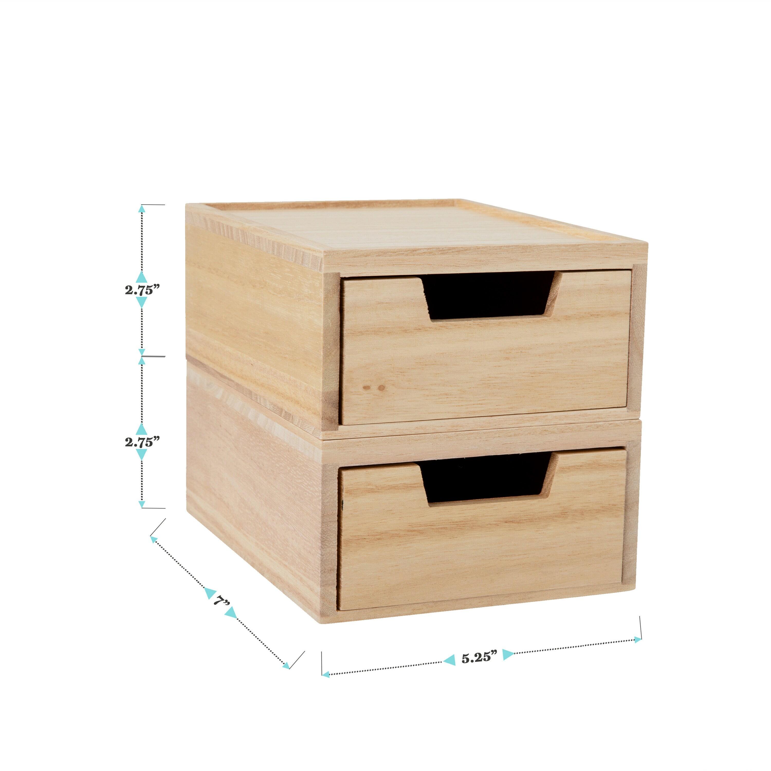 Thomas Martha Stewart Wooden Storage Boxes With Pullout Drawers (Set of 2)