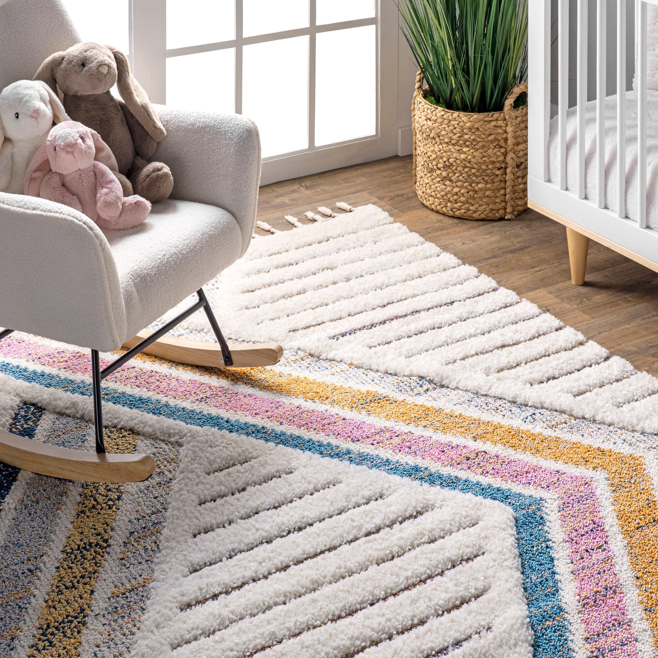 Nuloom Angela Geometric 8x10 Indoor Area Rug for Living Room Bedroom Dining Room Nursery, Ivory