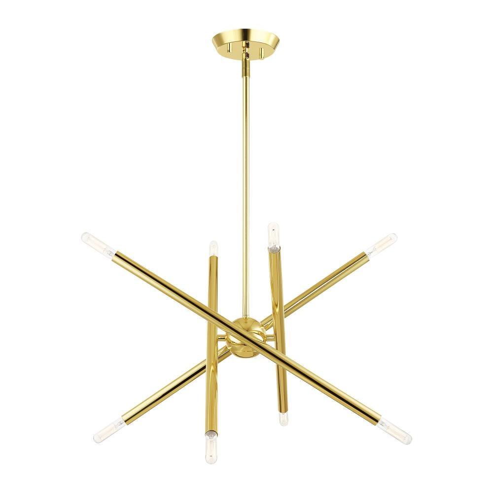 Livex Lighting Soho 8 - Light Chandelier in  Polished Brass