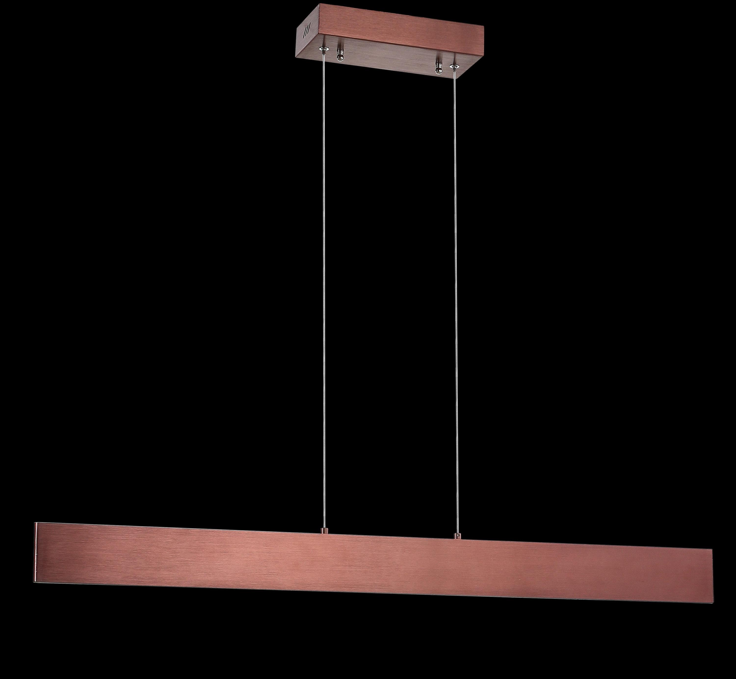 Draper 40" Dimmable Adjustable Integrated LED Metal Linear Pendant, Anodized Bronze