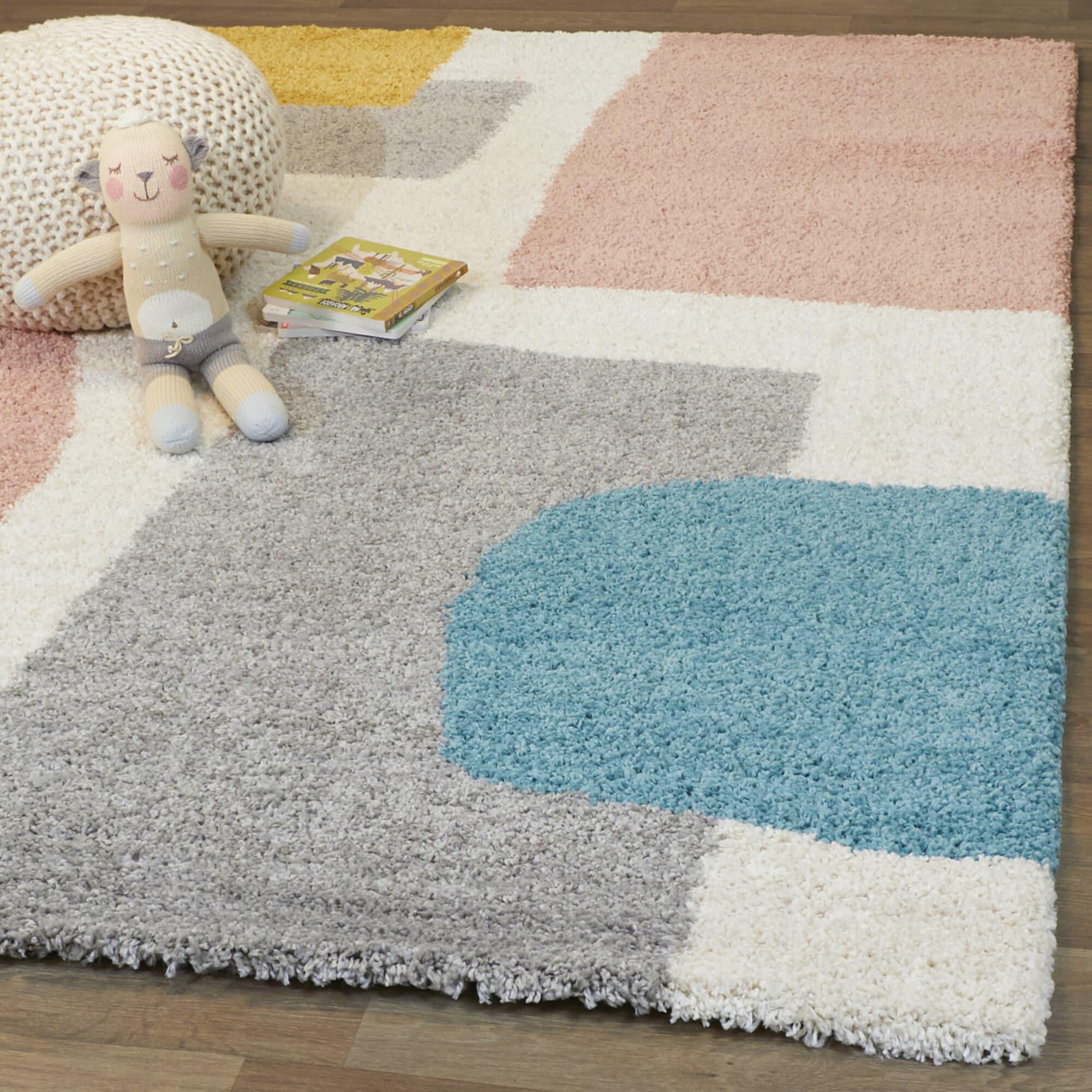 5'3"x7' Chapelle Mid-Century Modern Geometric Rug Gray - Balta Rugs: Fade & Stain-Resistant, High Pile, OEKO-TEX Certified