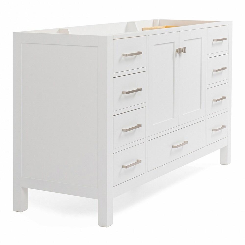 Ariel A055s-Bc Cambridge 54" Single Free Standing Vanity Cabinet Only - White