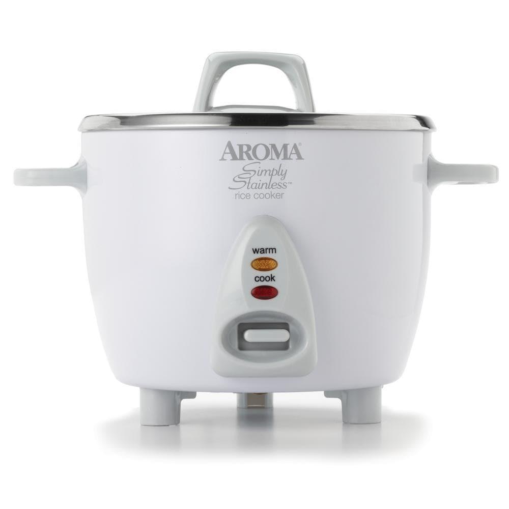 Aroma AROMA® Select Stainless® Pot Style Rice Cooker, Stainless Steel Inner Pot